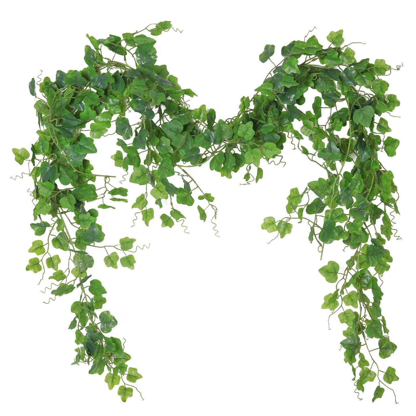 RECUTMS Artificial Vines Ivy Garlands 2Pcs 6.56Ft Fake Greenery Plant Faux Green Grape Leaves Rattan Hanging Decor for Indoor Outdoor Home Wedding Beach Birthday Party Garden Table Arch Backdrop Decor
