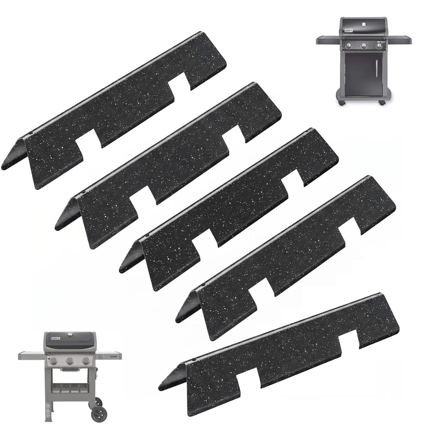 7636 Flavorize Bar Parts for Weber Spirit 300 Series, Spirit I & II E310 E320 E330 S310 S320 S330 Gas Grills with Front Controls Panel,Porcelain Enameled 15.3in for Weber Spirit Series Grill Parts