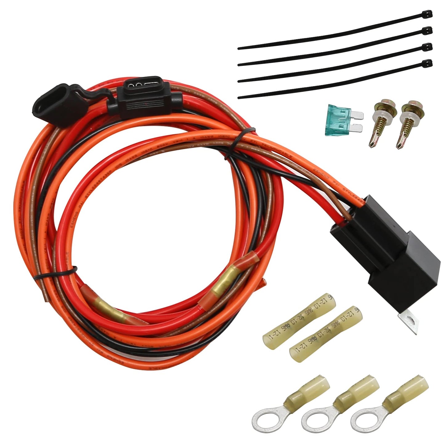 DUZFOREI Electric Fuel Pump Relay Kit Fuel Pump Wiring Harness 40 AMP Heavy Duty Long Wires Fit for 12V System P/N 30247