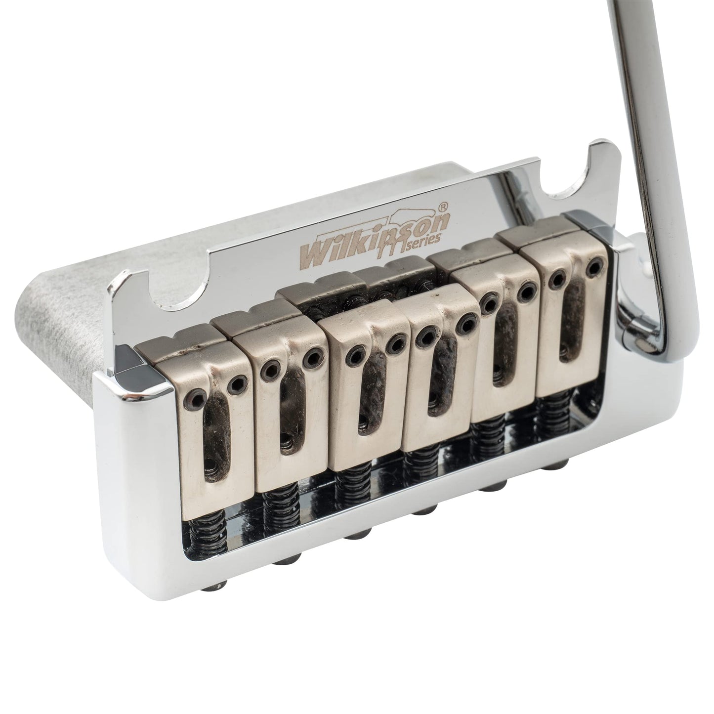 Wilkinson WOV08 52.5mm (2-1/16 inch) 2-Point Tremolo Bridge for American Standard or Professional Fender Strat Electric Guitar, Chrome