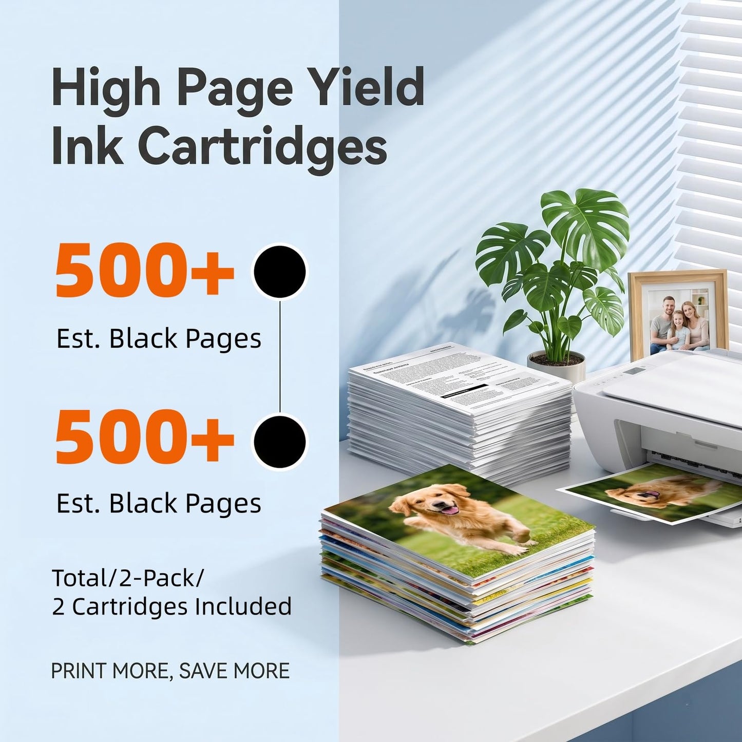 275XL Black Ink Cartridge Replacement for Canon Ink 275 275XL Black PG-275 PG-275XL Works for Canon PIXMA TR4720 TS3720 TS3500 TS3522 TS3520 TS3722 TR4700 TR4722 TR4723(2 Black)