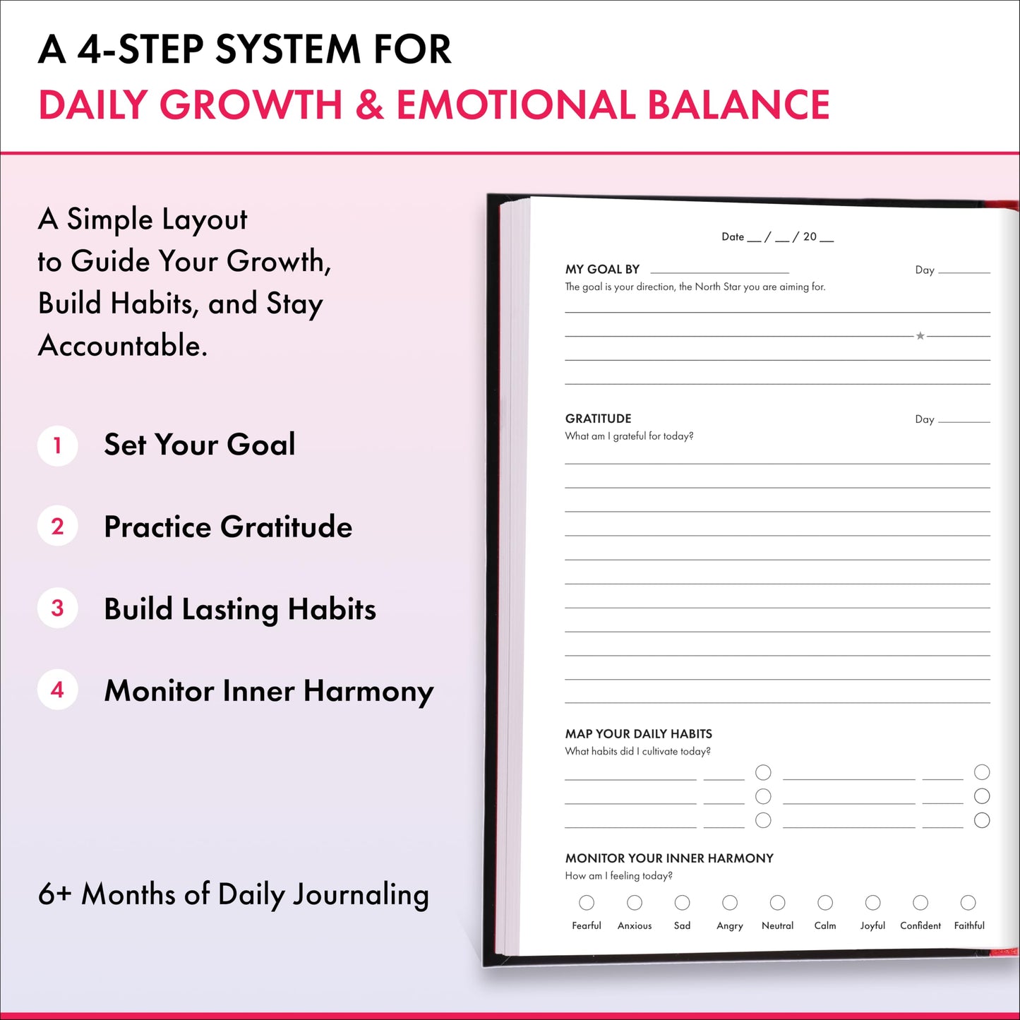 iAmEvolving™ Journal – Guided Daily Goal Setting, Gratitude & Habit Tracker with Emotional Wellness Scale | 288-Page Undated 6-Month Personal Growth Notebook for Women & Men (Columbia Blue • Limited Edition)