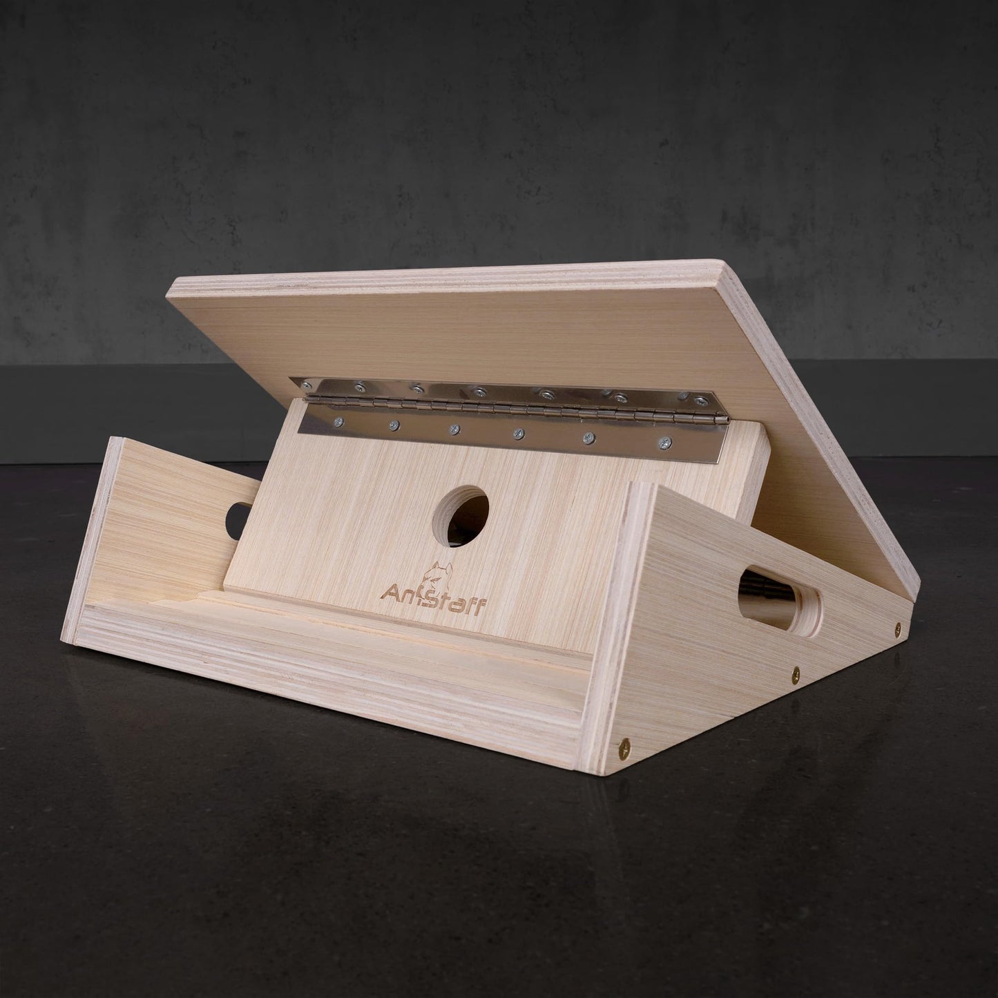 AmStaff Fitness Adjustable Wooden Slant Board, Hardwood Incline Board with Anti-Slip Surface, Squat Wedge, Calf Stretcher for Weightlifting, Strength Training - 5-Level Incline - Small (12.5"x16")