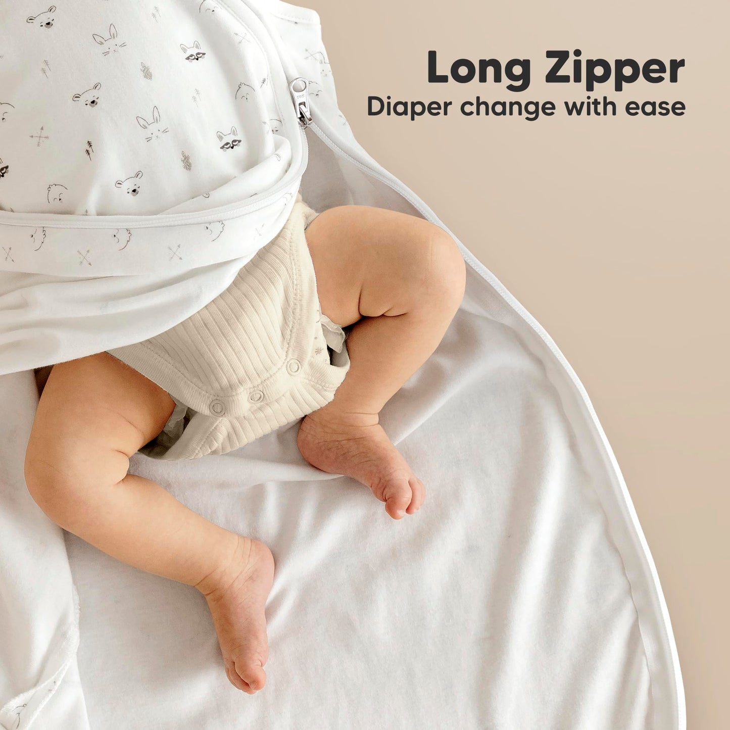 2-Pack Organic Baby Sleep Sacks, 100% Cotton - Soft & Breathable 0.5TOG Baby Wearable Blanket, Toddler Sleeping Sack 6-18 months, Easy to Wear Transitional Swaddles for Newborns, Infants (Nordic, M)