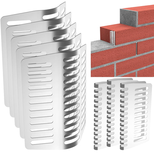 30 Pcs Weep Hole Covers for Brick Walls, Curved Spring Stainless Steel Hole Filler, 2.75" Vent Covers with Arched Design, Block Mice and Insects, Ventilation and Aesthetic Over Steel Wool (30)