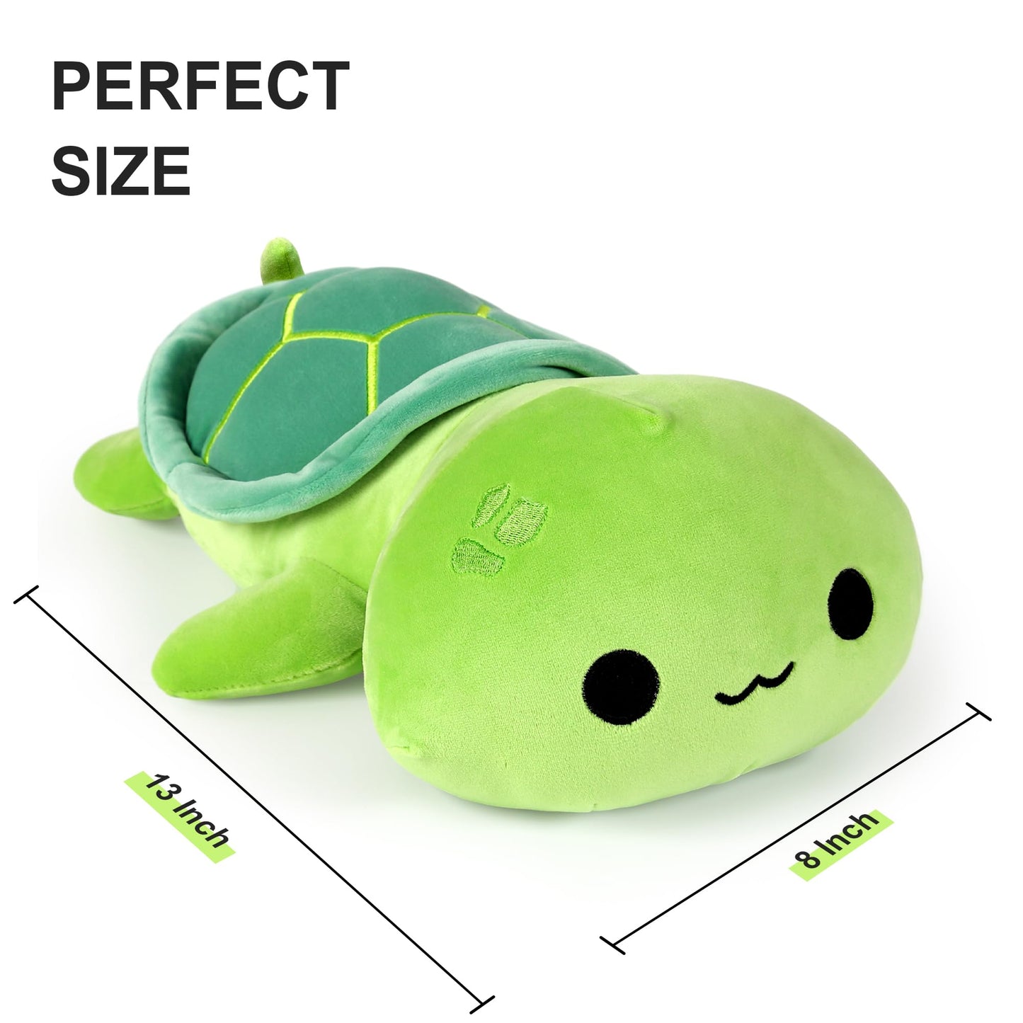 Onsoyours Cute Turtle Plush, Soft Stuffed Animal Salamander Plush Pillow, Tortoise Kawaii Plushie Toy for Kids (Turtle, 13")