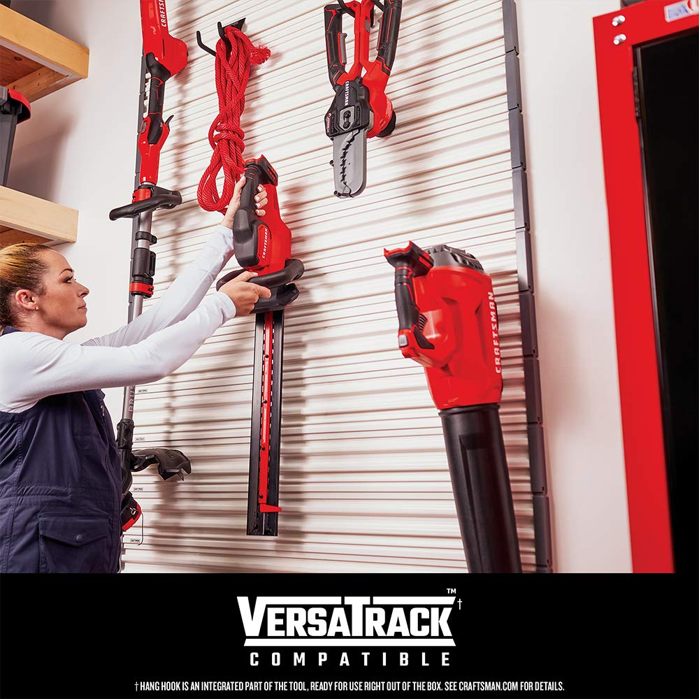 CRAFTSMAN® V20* Cordless 22 in. Hedge Trimmer Kit, 2.0Ah, with Branch Cutting Saw, Battery and Charger Included (CMCHTS820D1)