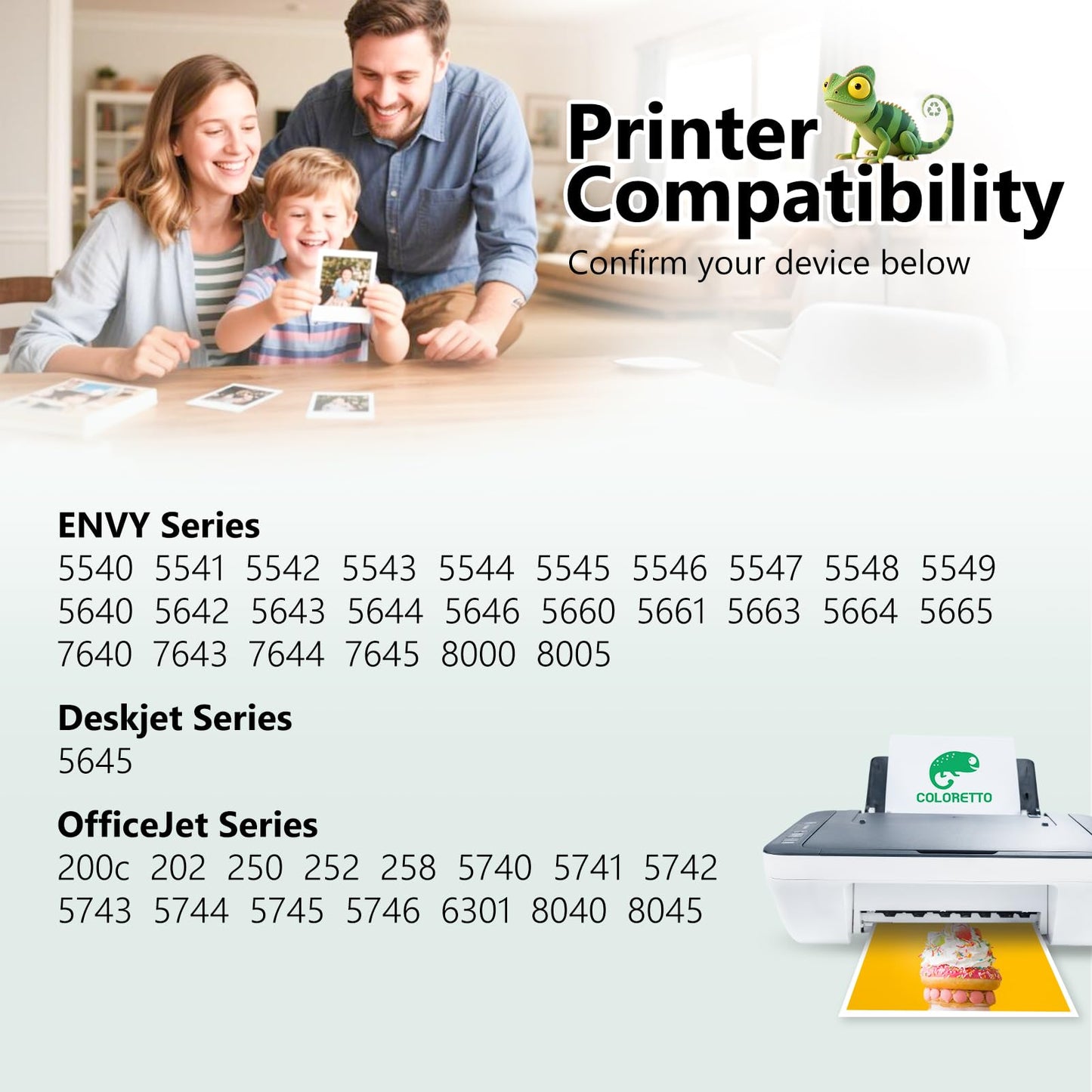 COLORETTO 62XL Black Ink for HP Envy 7640 Printer Ink Cartridges 5660 5640 5540 5542 5543 5546 5549 5643 OfficeJet 200 250 5740 5742 5745 5746 8040 Printer Remanufactured hp 62xl Ink Cartridge Black