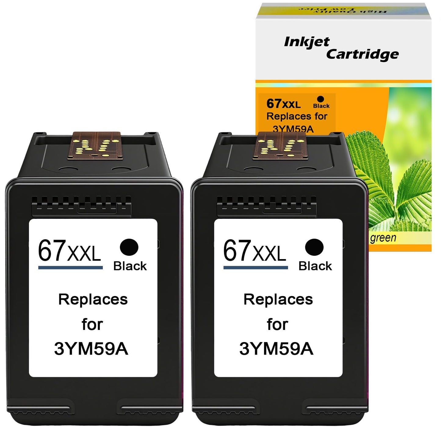 67XL Ink Cartridge Black Replacement for HP Ink 67 67XL HP67 XL HP67XL for 2700 2700e 2752 2752e 2742e