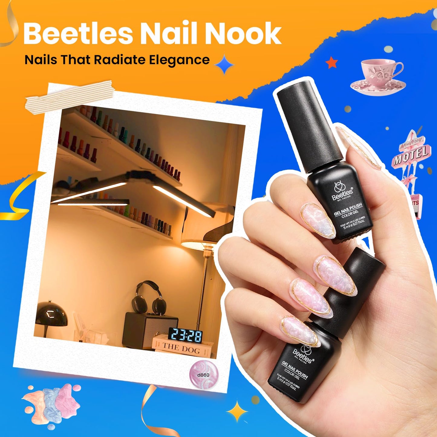 Beetles 100 Colors Gel Nail Polish Set, 119 PCS, Base Glossy Matte Glitter Top Coat, Gel Polish Pastel Glitter Pearl Cat Eye White Red Pink Nude Green Blue, Gift for Women