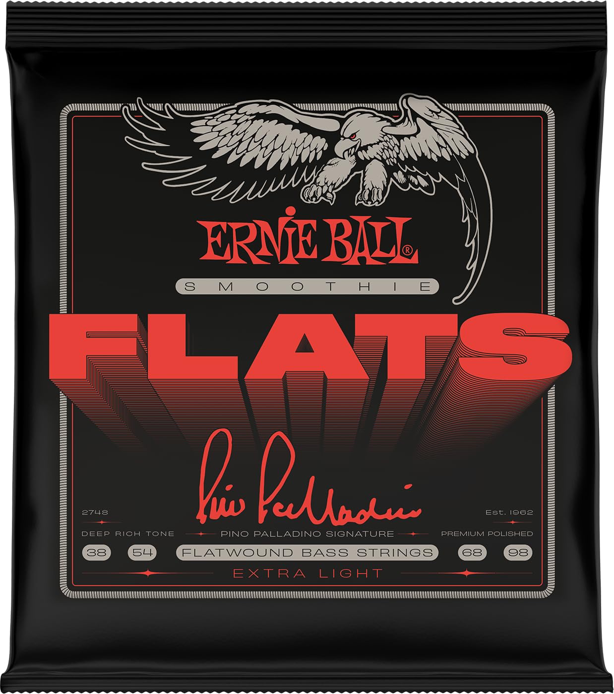 Ernie Ball Extra Light Pino Palladino Smoothie Flats Electric Bass Strings 38-98