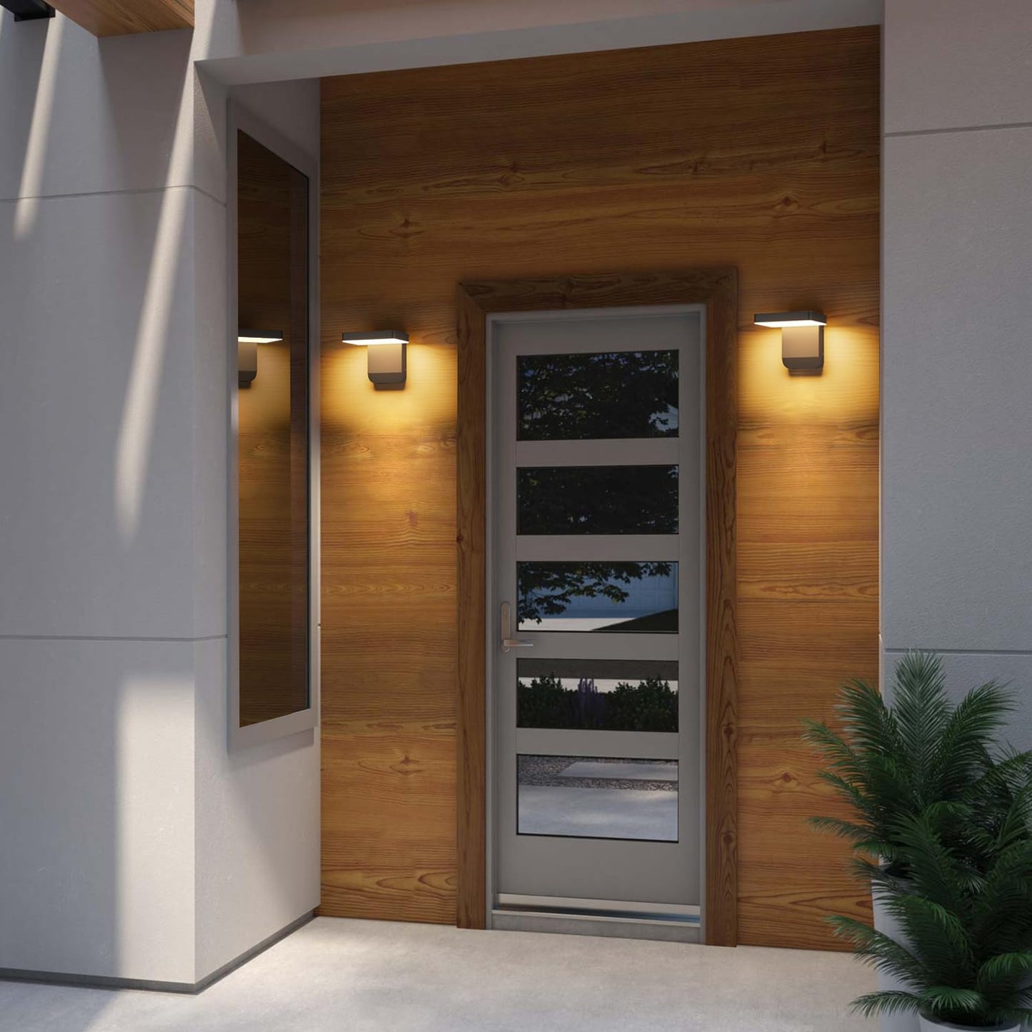 Outdoor Wall Lights LED Modern Wall Sconce Rotatable Bronze Exterior Wall Lights Modern Lights for House, 3000K