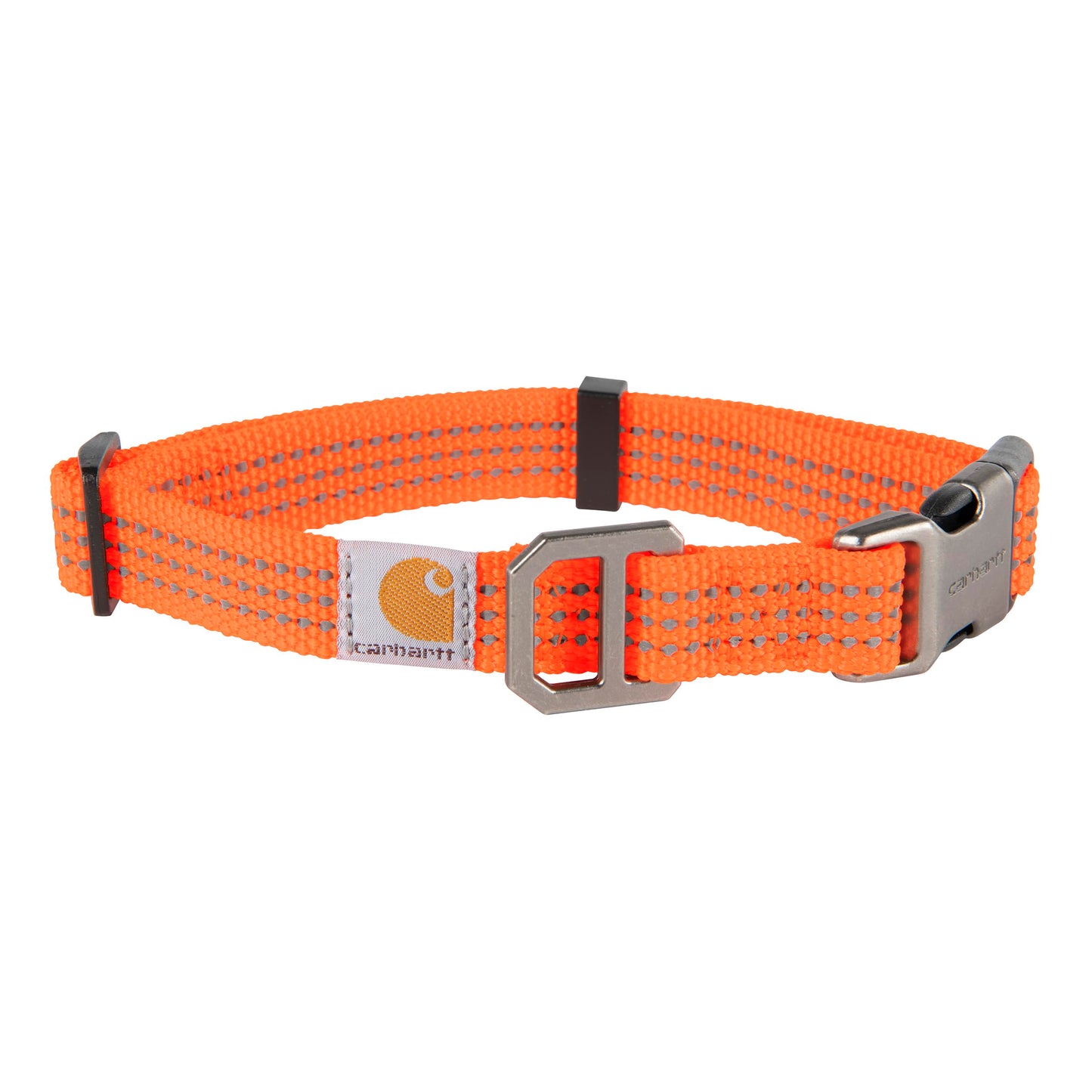 Carhartt Fully Adjustable Nylon Webbing Collars for Dogs, Reflective Stitching for Visibility, Hunter Orange (Nylon Webbing), Large