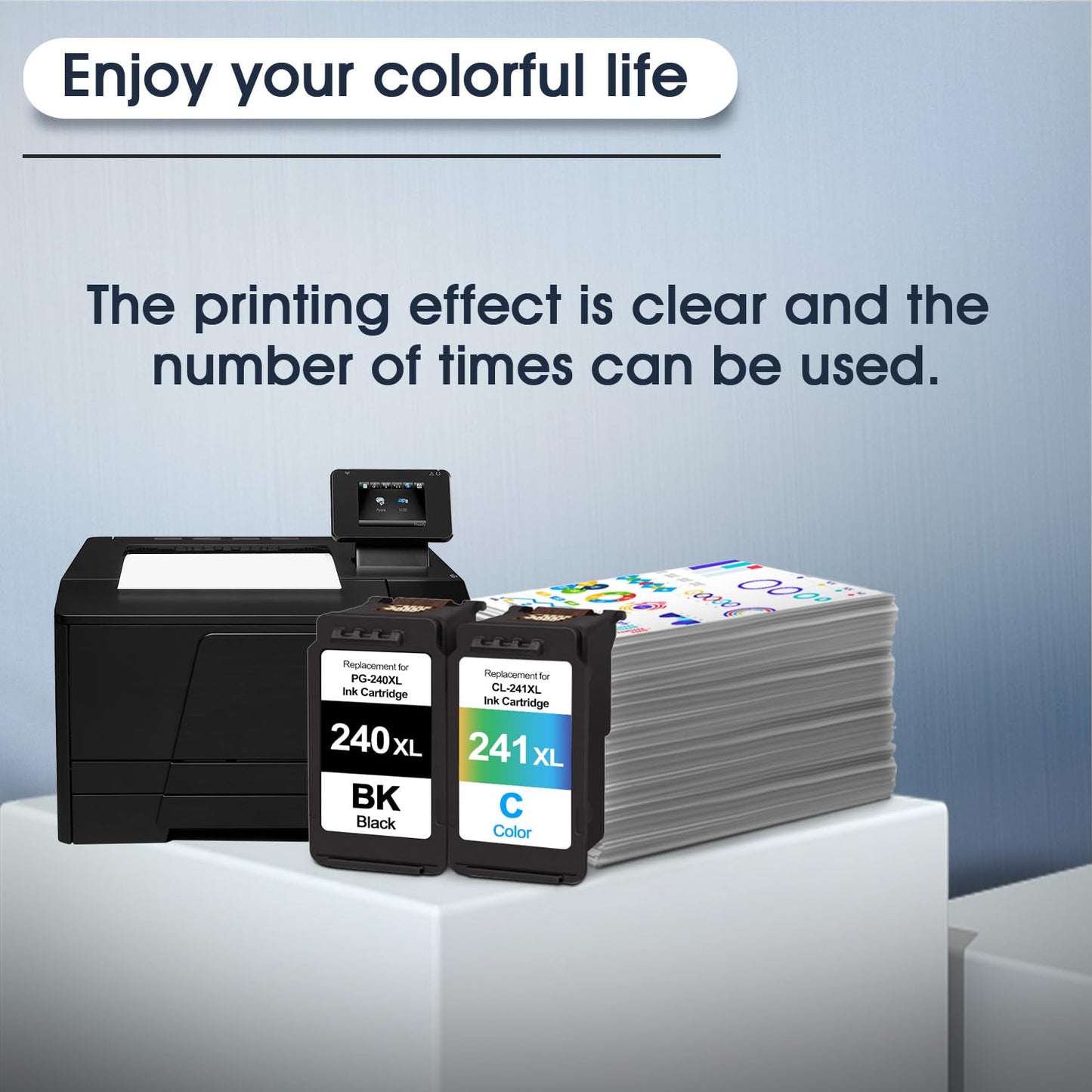 240XL 241XL Ink Cartridges Replacement for Canon PG-240XL CL-241XL Ink Work for Canon PIXMA MG3620 MG3120 TS5120 TS5100 MX392 Printer (1 Black,1 Color)