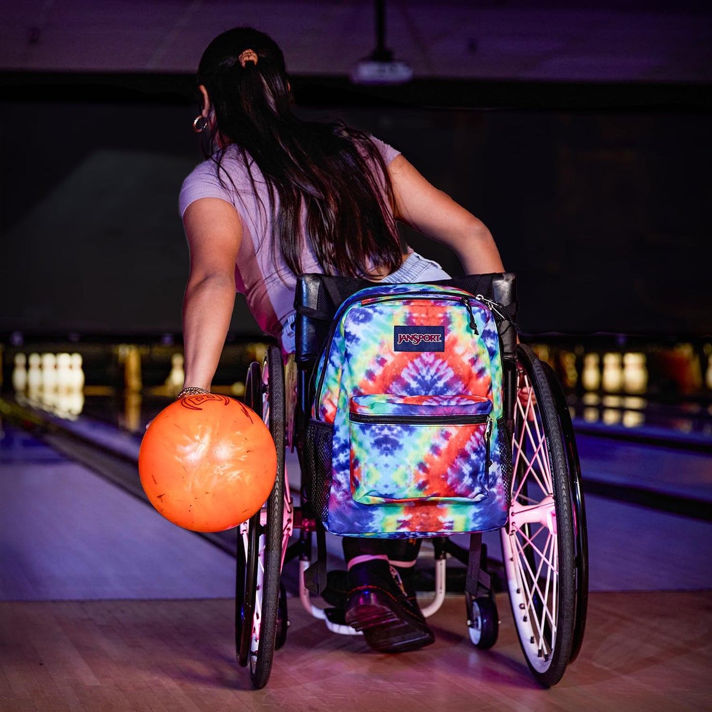 JanSport Central Adaptive Backpack – Wheelchair & Walker Compatible, Tuck-Away Shoulder Straps, Adjustable Backrest Loops & Anchor Straps, Misty Rose