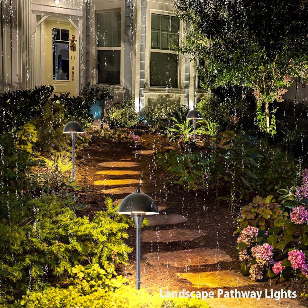Arrownine Low Voltage Path Lights Outdoor Landscape Lighting,Replaceable G4 LED Pathway Lights,Walkway Driveway Lighting Warm White Oil Rubbed Bronze Pack of 2