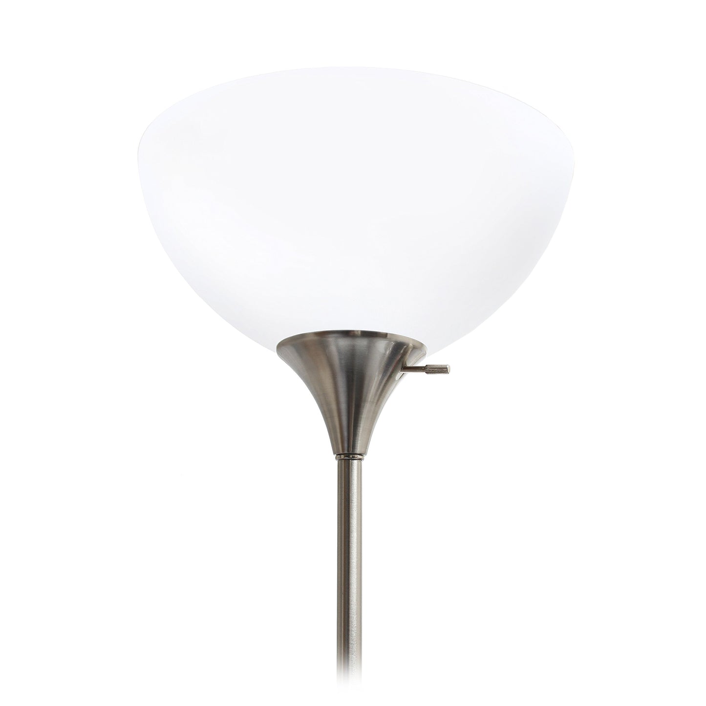 Simple Designs Home LF2000-BSN Floor Lamp with Reading Light, Brushed Nickel, 20.47 x 20.47 x 71