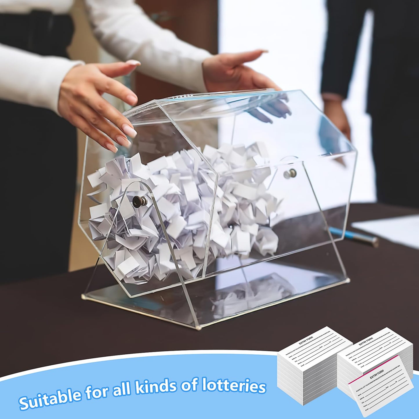 4000 Pcs Raffle Tickets Sheets, 5.12" x 2.95" Enter to Win Tickets Cards, Blank Entry Forms Enter Reward Tickets for Contests Auction School Events Network Marketing (White)