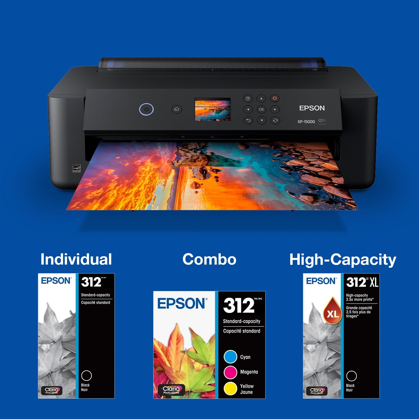 EPSON 312 Claria Photo HD Ink Standard Capacity Light Cyan/Magenta (T312922-S) Works with Expression XP-8500, 8600, 8700, 15000