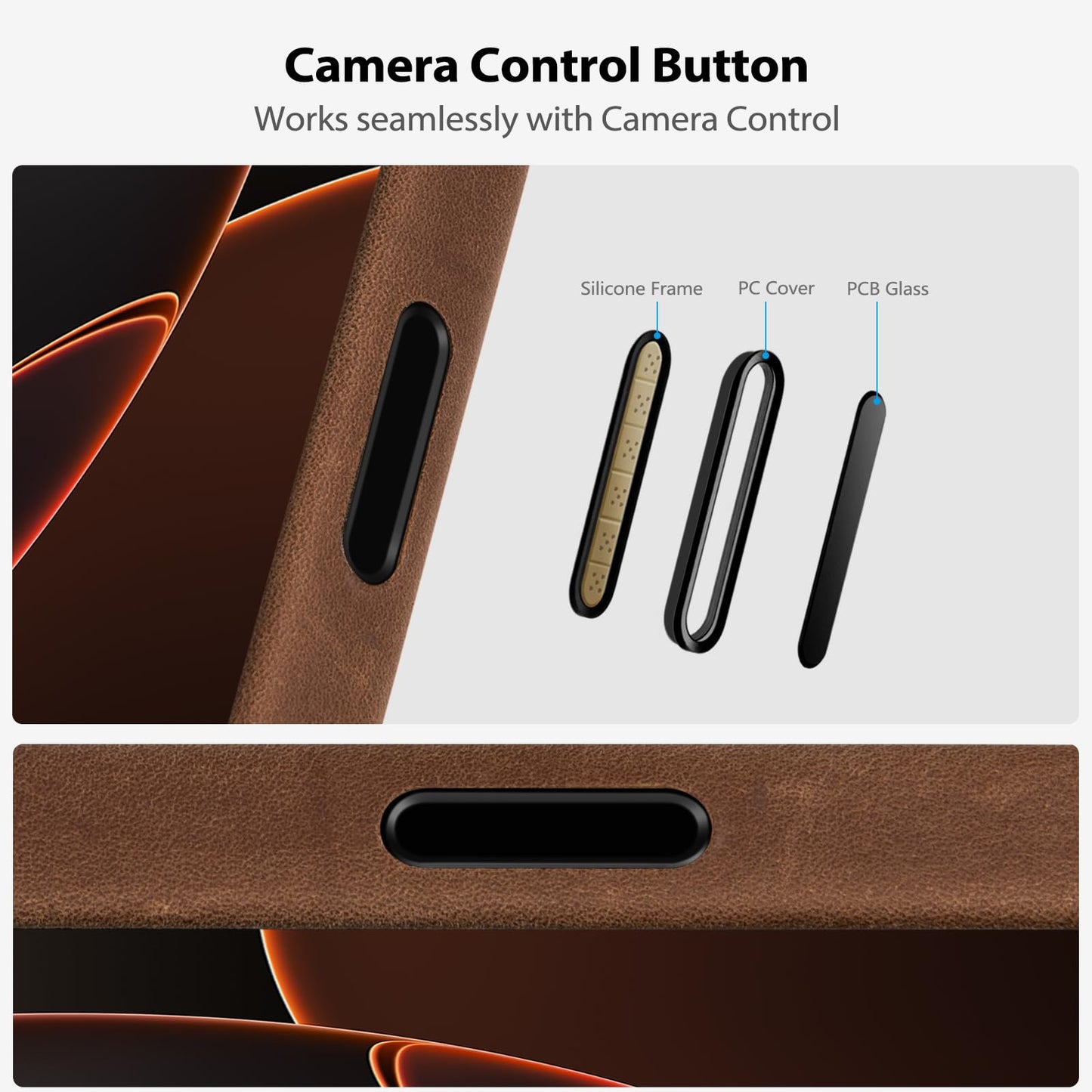 Belemay Handcrafted Crazy Horse Leather Case for iPhone 17 Pro Max, Compatible with MagSafe, Vintage Aesthetic, Two-Tone Effect, Unique Patina, Camera Control Button Coverage (6.9"), Vintage Brown