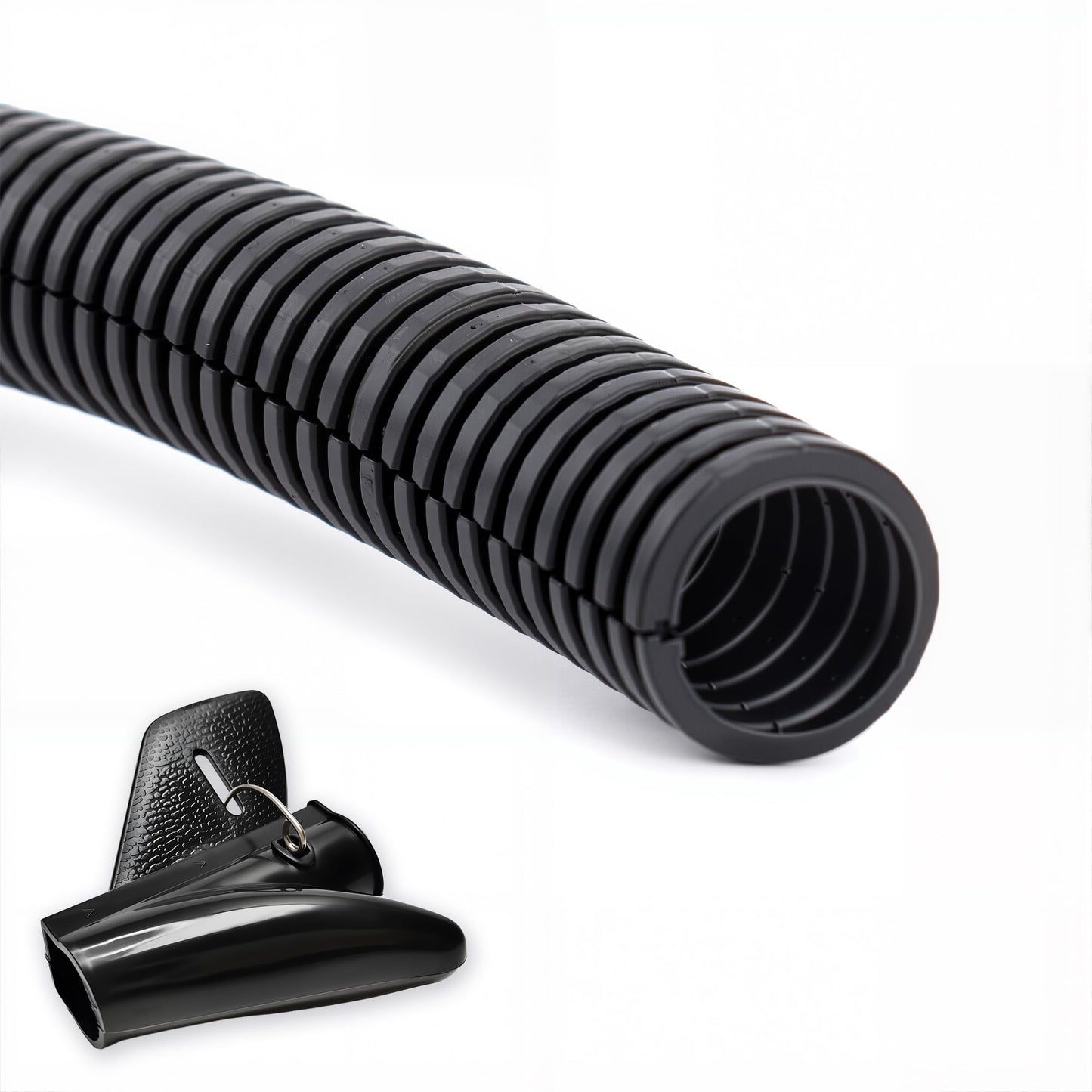 ZhiYo 20FT 3/4” Wire Loom Split Tubing Auto Wire Conduit Flexible Cover | High Temperature Heat Resistant -40F to 257F | Plastic Cover for Electrical Wires & Cables