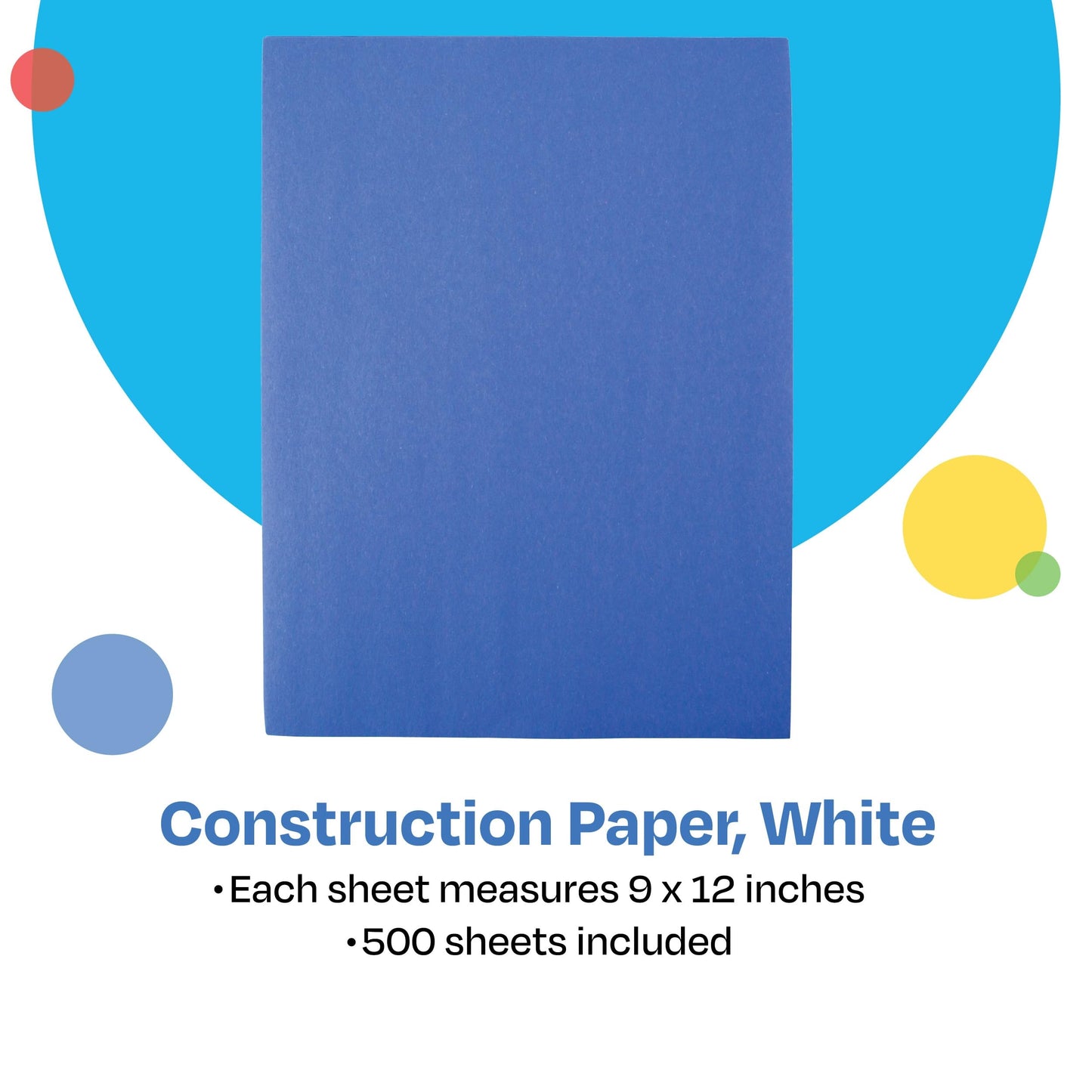Childcraft 1465881 Light Weight Construction Paper, 9" x 12", Blue (Pack of 500)