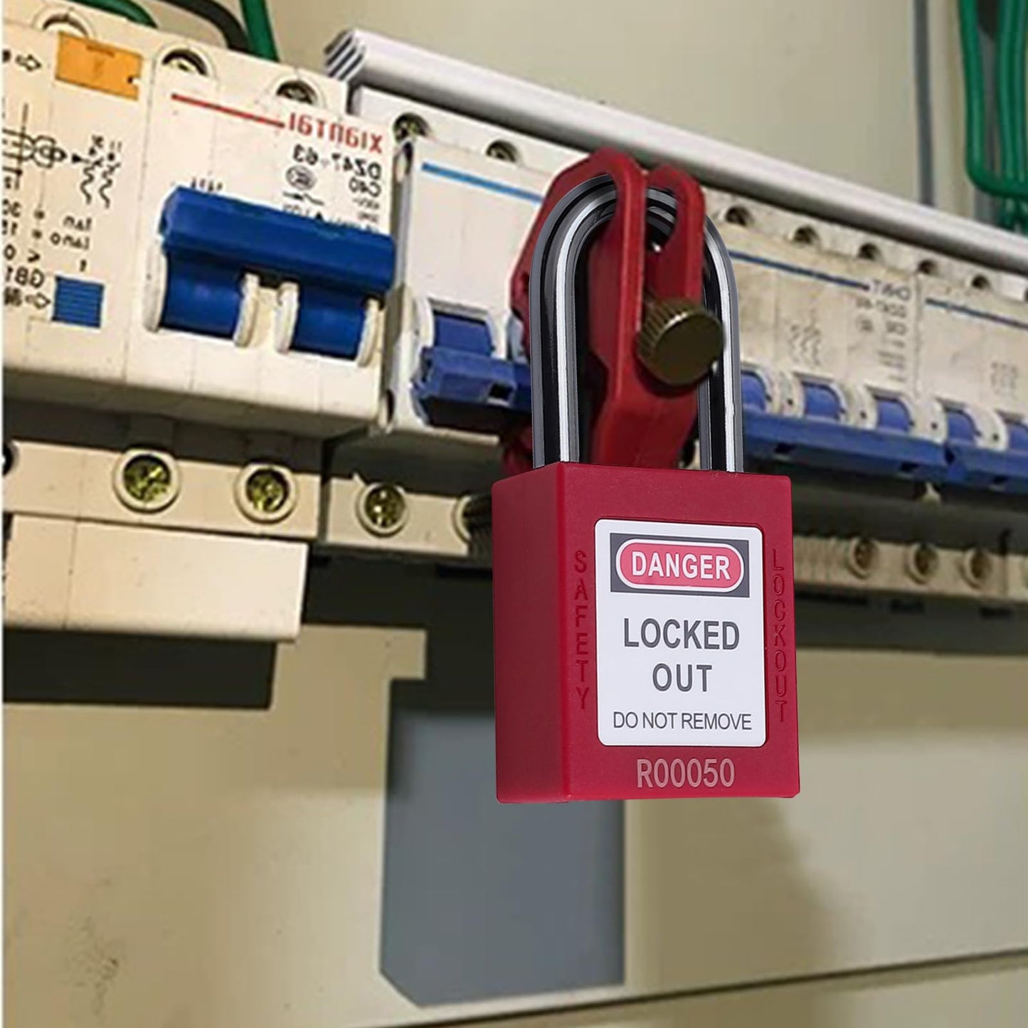Patioer Lockout Tagout Locks, 20 Red Loto Locks Keyed Alike, Lock Out Tag Out Safety Padlocks, 2 Keys Per Lock