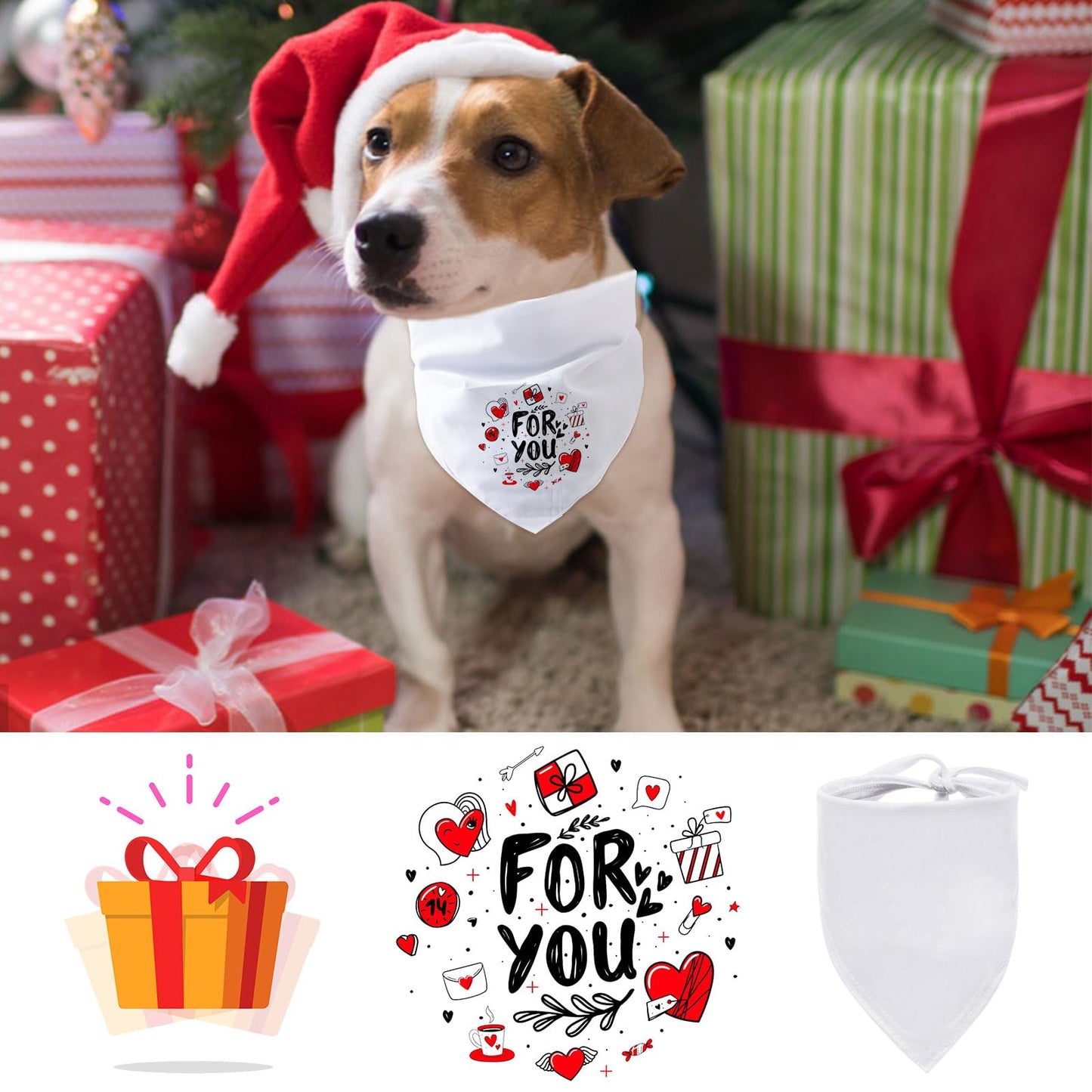 HACRAHO Blank Dog Bandanas, 36 PCS Solid Washable Pet Triangle Scarf White DIY Triangle Dog Bandana for Small Medium Large Dogs