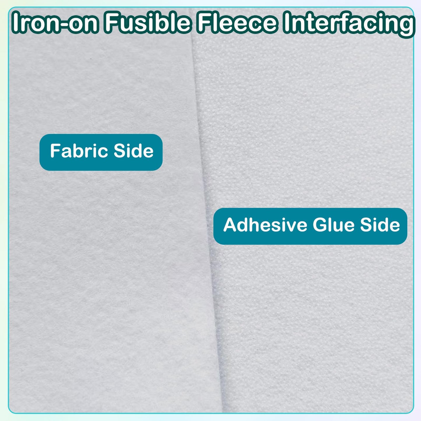 Yamamine Iron-On Fusible Fleece Interfacing for Sewing,15.7 Inch x 11 Yard Medium Weight One-Sided Loft Iron On Fusible Fleece for Bags Quilting Crafts and Home Decor