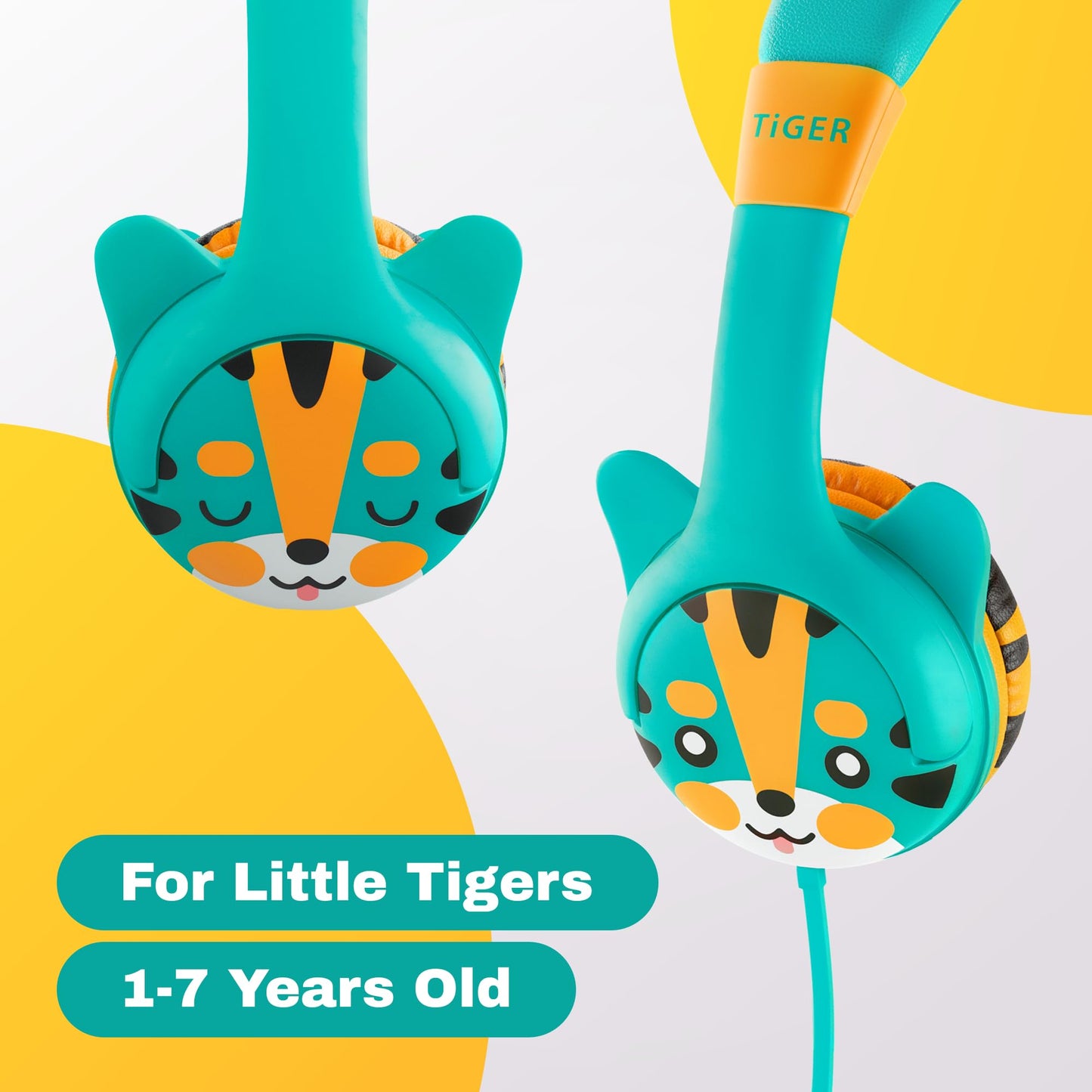 Kidrox® Premium Toddler Headphones for 1+ Year Old - iPad, Tablet, Car, Airplane, Travel, School with 85dB Volume Limit Safe, Durable, and Stylish Baby Infant Child 3.5mm Wired Headphone for Boy, Girl