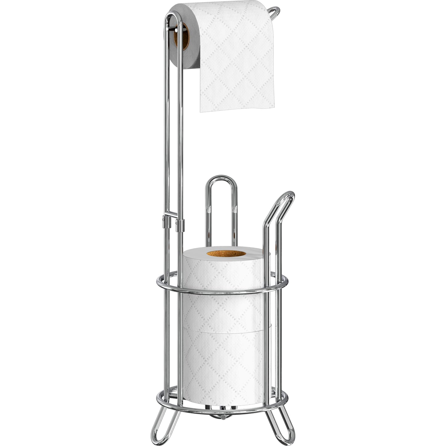 Simple Houseware Toilet Paper Holder Stand - Bathroom Tissue Paper Roll Storage, Chrome