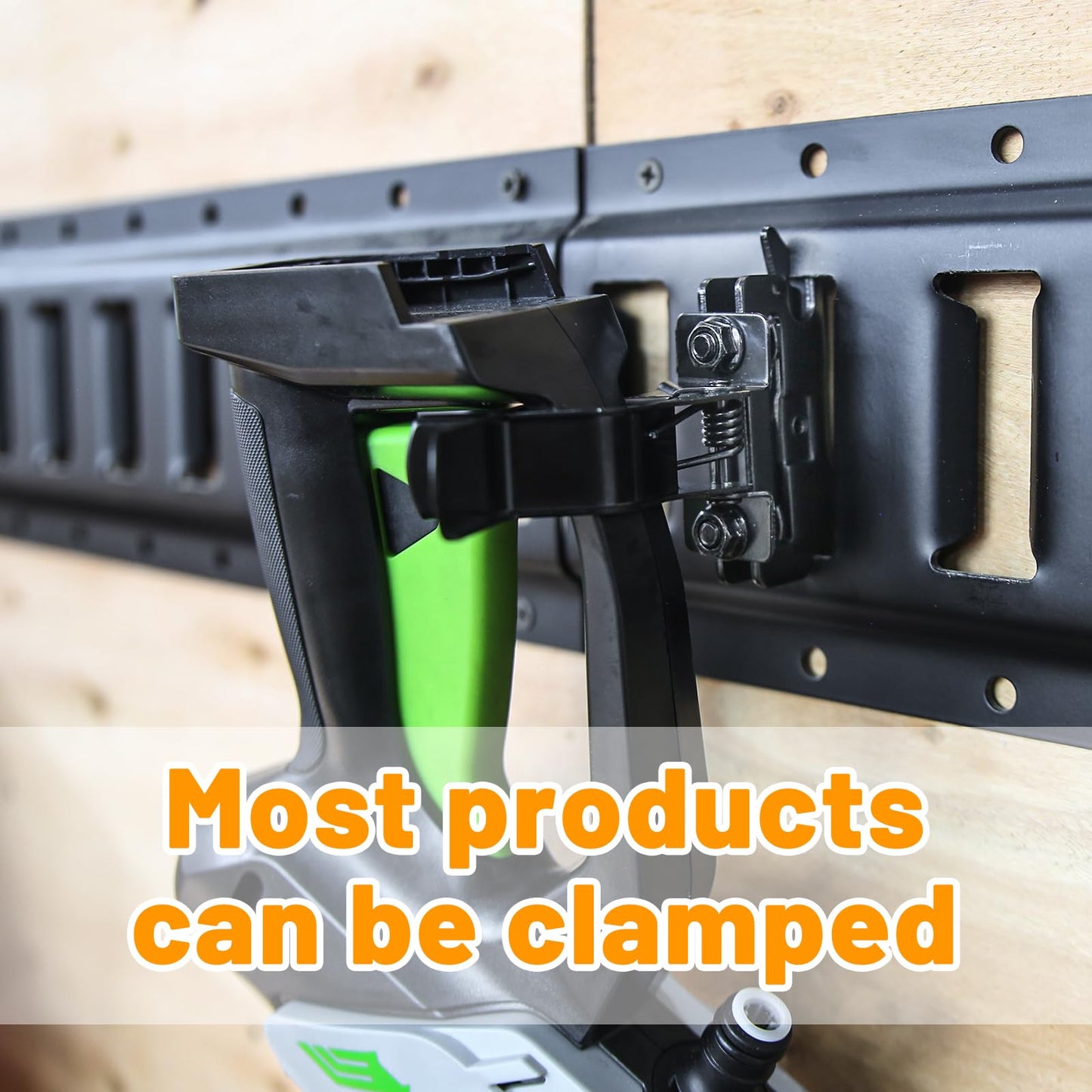 E-Track Tool Holders, E Track Accessories Large Opening for Enclosed Trailer to Keep Shovels, Rakes, Broom E Track Tool Holder Hanger for Trailer Accessories（4 PCS）