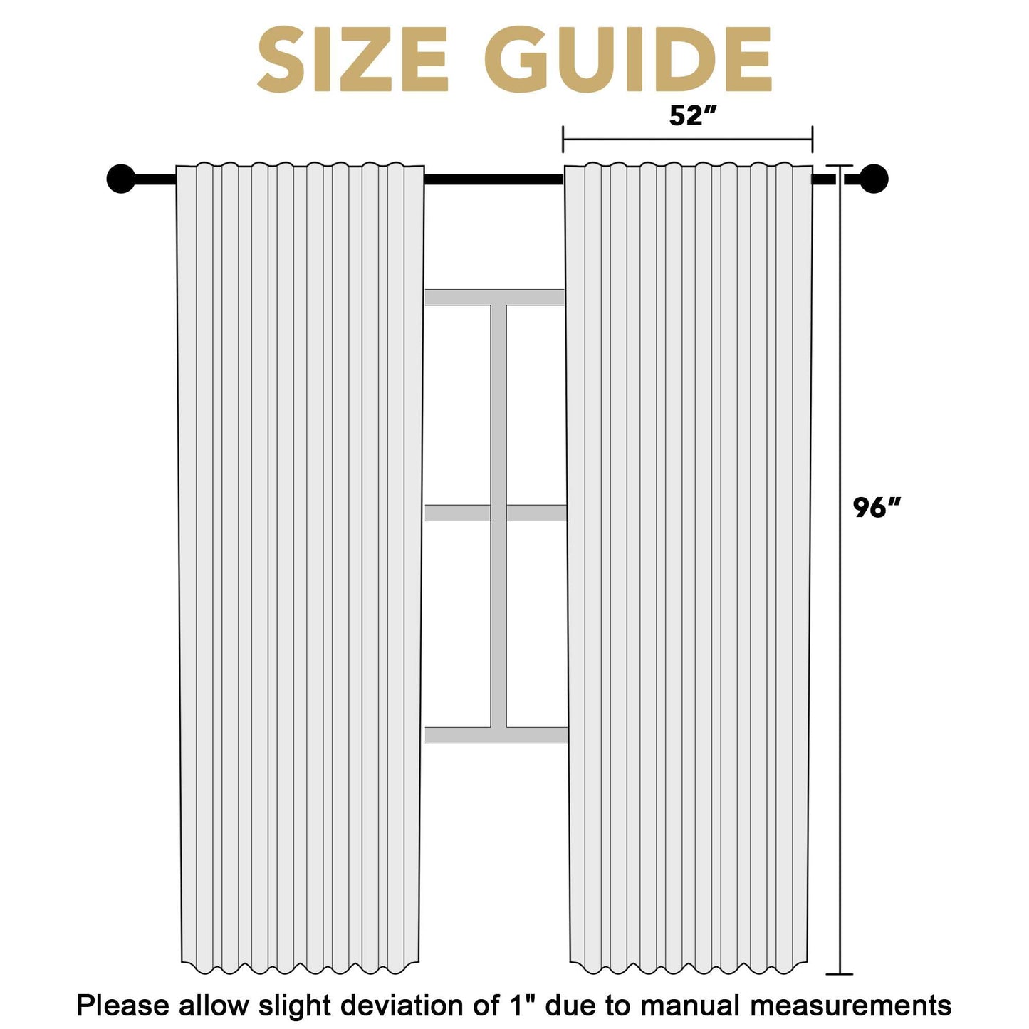 H.VERSAILTEX Blackout Curtains 96 Inch Length 2 Panels Set for Living Room Bedroom, Back Tab Pinch Pleated Thermal Insulated Room Darkening Light Blocking Curtains with Hooks, Black