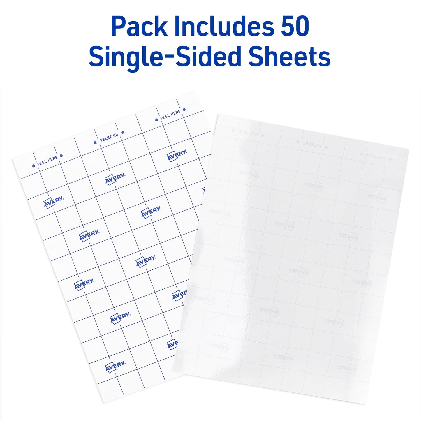 Avery Self-Adhesive Laminating Sheets, 9 x 12 Inches, Box of 50 (73601)