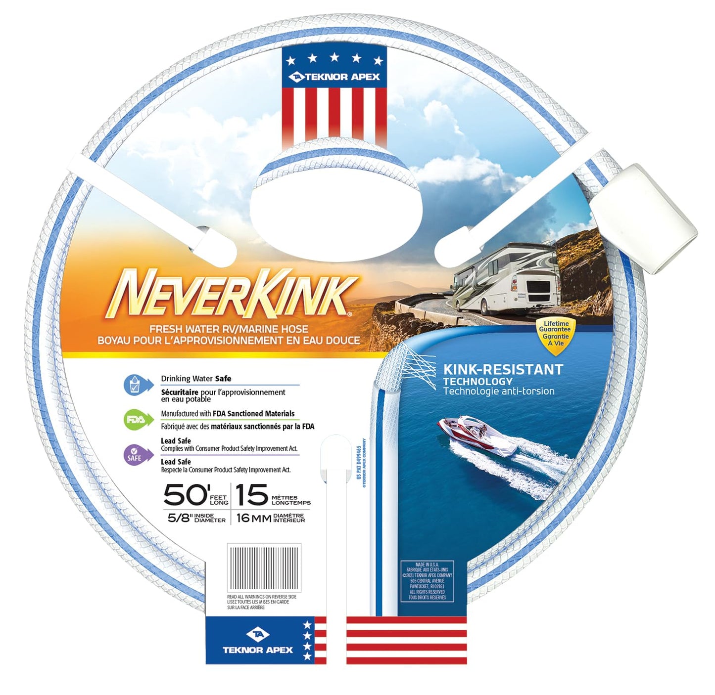 Teknor Apex 8602-50 Neverkink 5/8" X 50' RV and Marine Hose