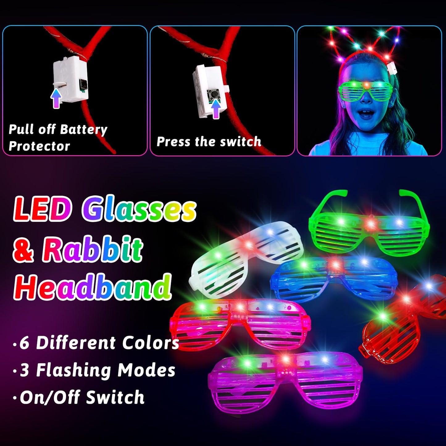 156PCS Glow in The Dark Party Supplies for Kids Adults,Light Up Halloween Party Favor for Kids 4-8 8-12,100 Glow Sticks DIY Glow Necklaces Rings, LED Glasses Bracelets Neon Party Supplies Class Prizes