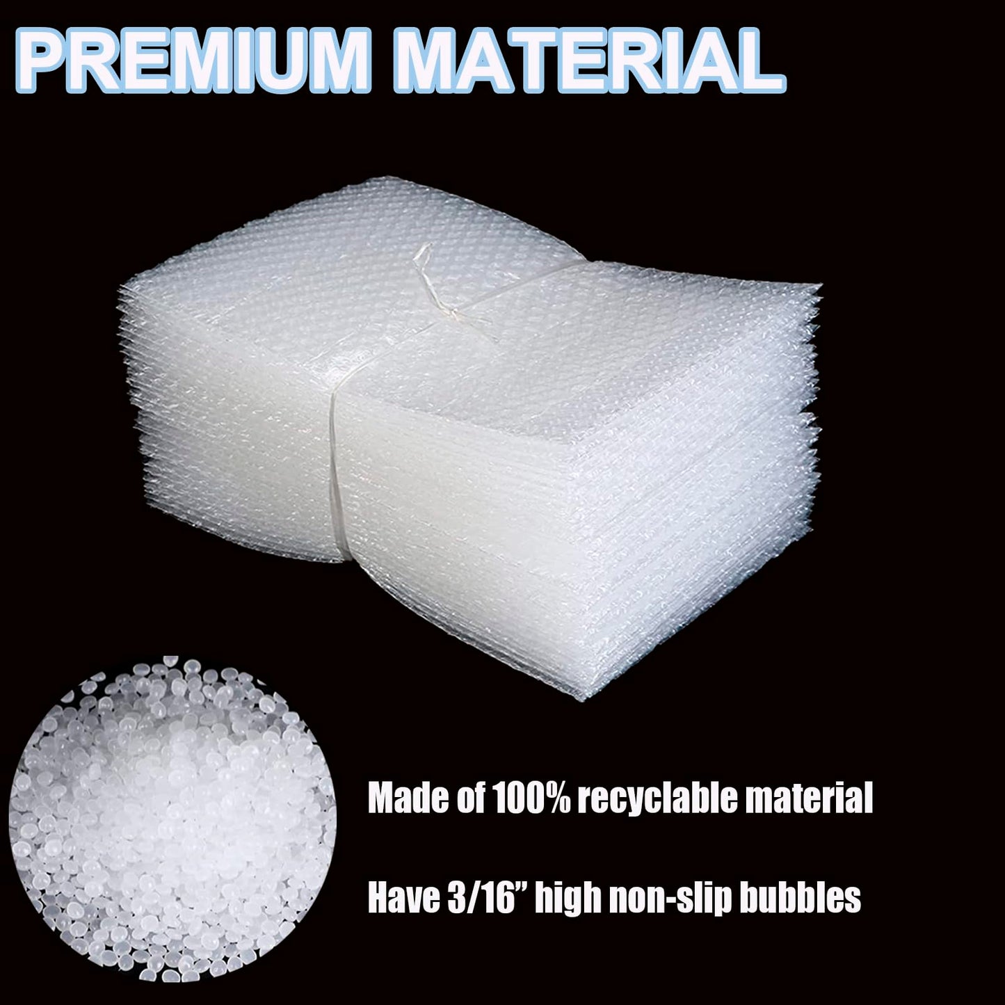 50Pcs Clear Bubble Out Bags 8X12Inch, Bubble Pouches Wrap for Shipping,Double Bubble Walled Cushioning Bags for Moving,Packing and Extra Protecting Fragile Item