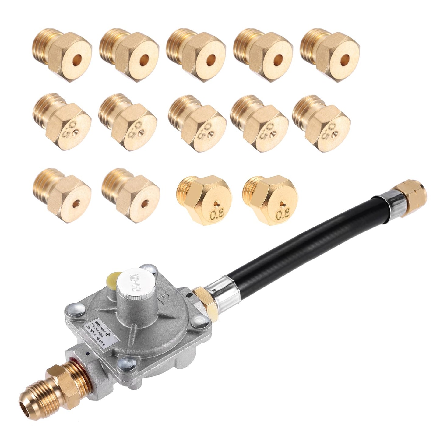 Natural Gas/Propane Grill Conversion Kits, Pressure Regulator Valve for Grill, Fire Pit, Stove, 1/2 PSIG Inlet Pressure & 4" W.C. Outlet Pressure