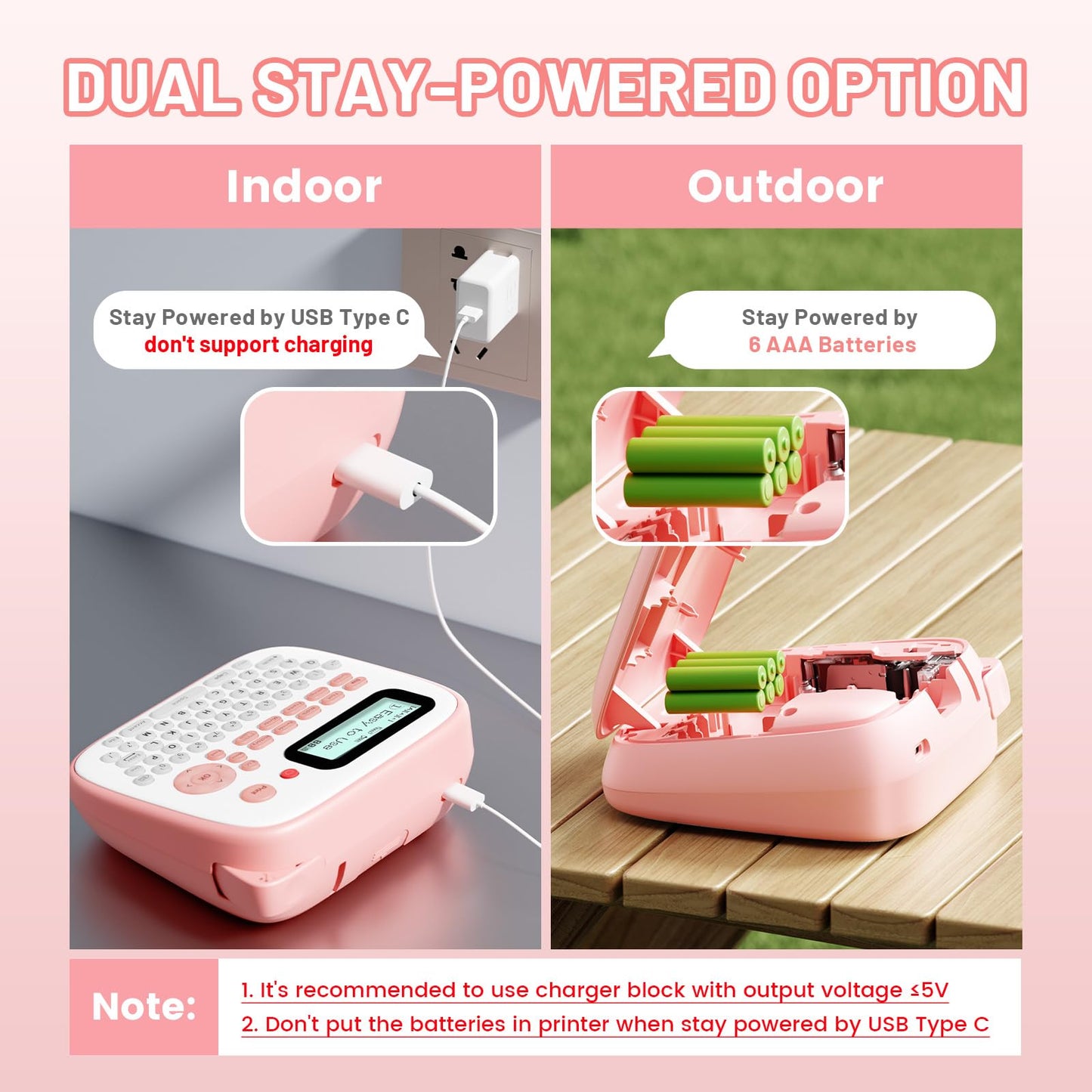 Label Maker Machine with Tape, Portable Pink Label Maker for Kids, EazeID D210S Easy Cute Label Makers Printer, QWERTY Keyboard Labeler with Multiple Fonts Frame for Home Office School Supplies