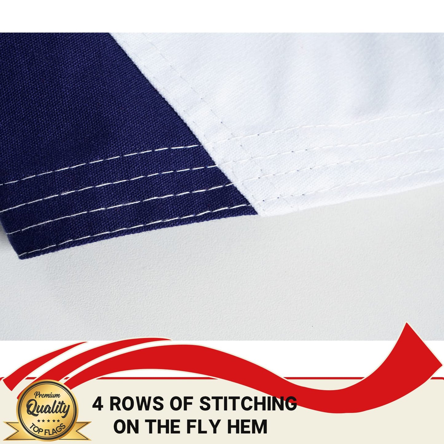 TOPFLAGS Cotton British Flag 3x5 Feet Outdoor UK Flag Heavy Duty Flags for Outside,Vivid Color Fade-resistant,Sewing Edge Stripes with 2 Brass Grommets 4 Stitching Rows Heavy Duty Flags
