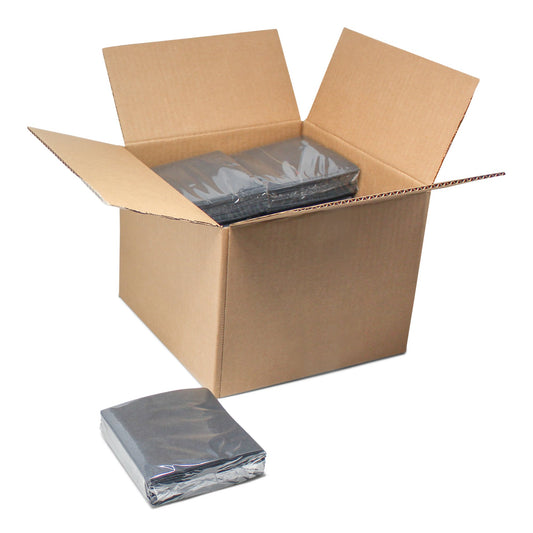 Beverage Napkins Bulk - 2-Ply Black Cocktail Napkins 10" x 10" - Case of 1000 (50 per pack, 20 packs) - Paper Drink Dessert Party Napkins for Restaurants, Bars, Weddings, Catering - Paterson Paper