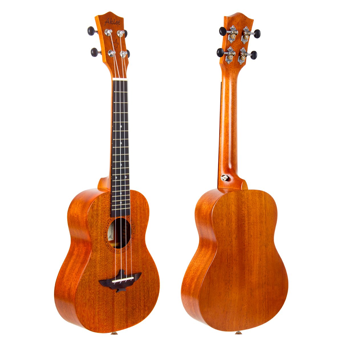 AKLOT Soprano Ukulele Solid Mahogany Ukelele 21 inch Beginners Ukuleles Starter Kit with Free Online Courses and Ukulele Accessories (AKS21)