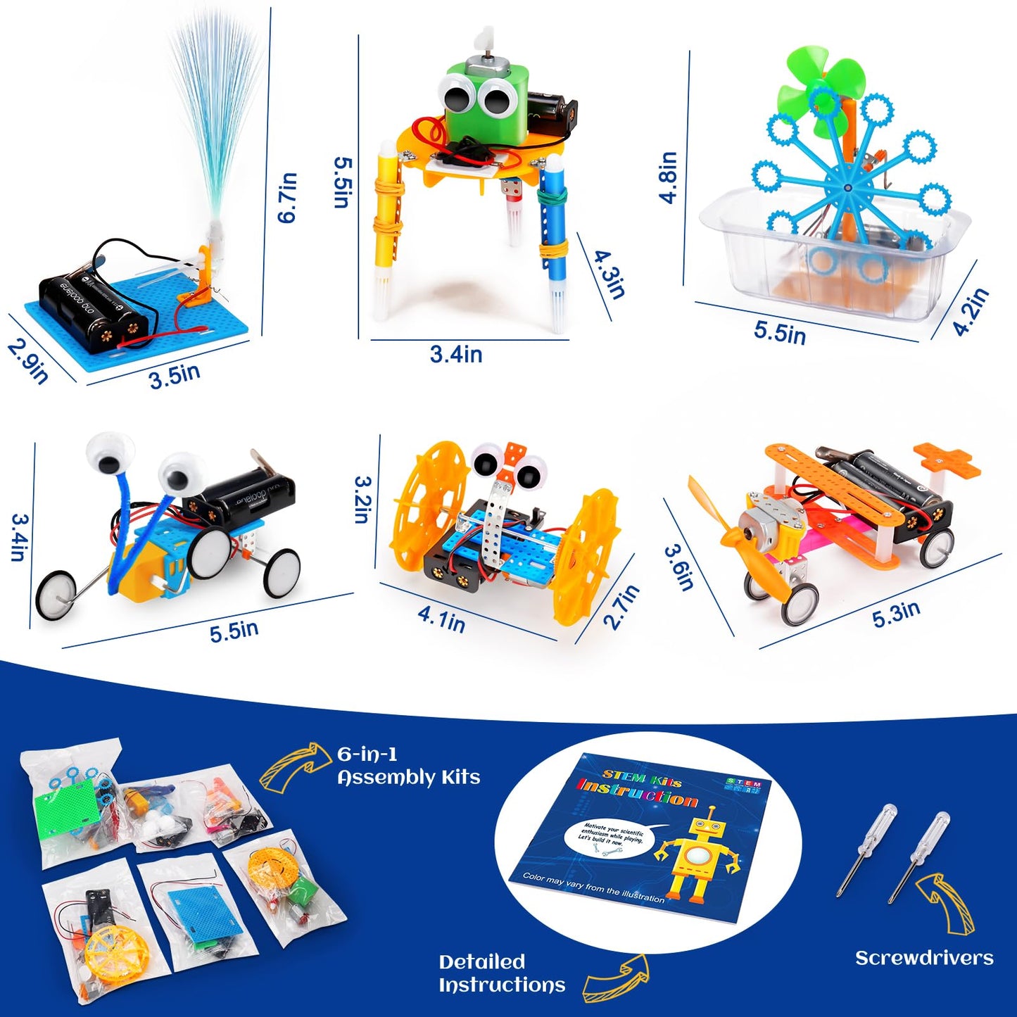 Science Kits for Kids 8-10, STEM Robotics Kit Toys for Kids 6-8 8-12, Craft for Kids Electronic Science Experiments Engineering Building Kits Birthday Gifts for 6 7 8 9 10 11 12 Year Old Boys Girls
