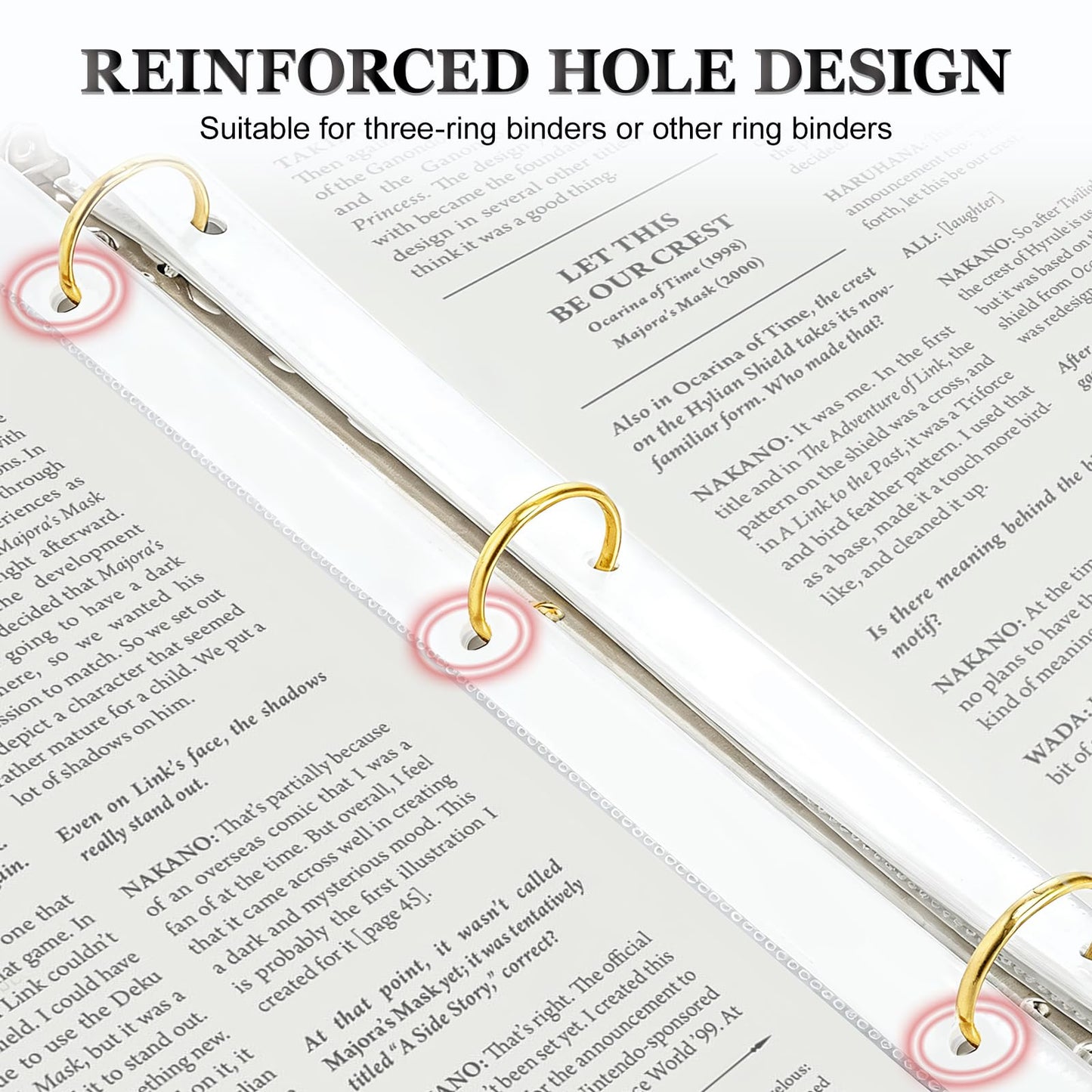 Sheet Protectors, 600 Pack Clear Page Paper Protectors 8.5 x 11 Inch for 3 Ring Binder, Non-Glare Plastic Binder Sleeves for Documents, Photos