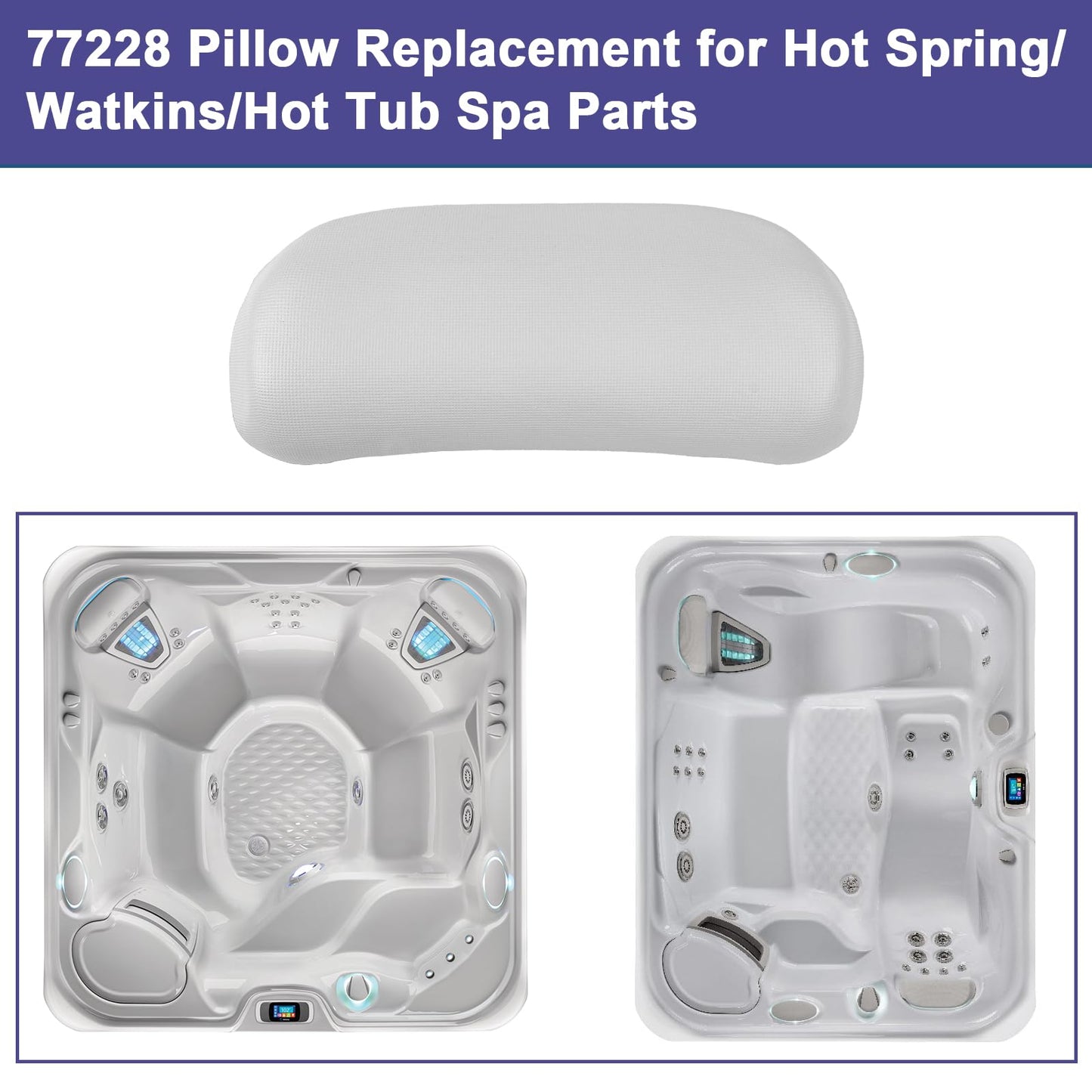 77228 1411501 Spa Spa Hot Tub Head Pillow Replacement for Spa Highlife Series Head Pillows (2014 to Current), Compatible with Watkins Spa Neck Pillows Hot Tub Pillows 2 Pack