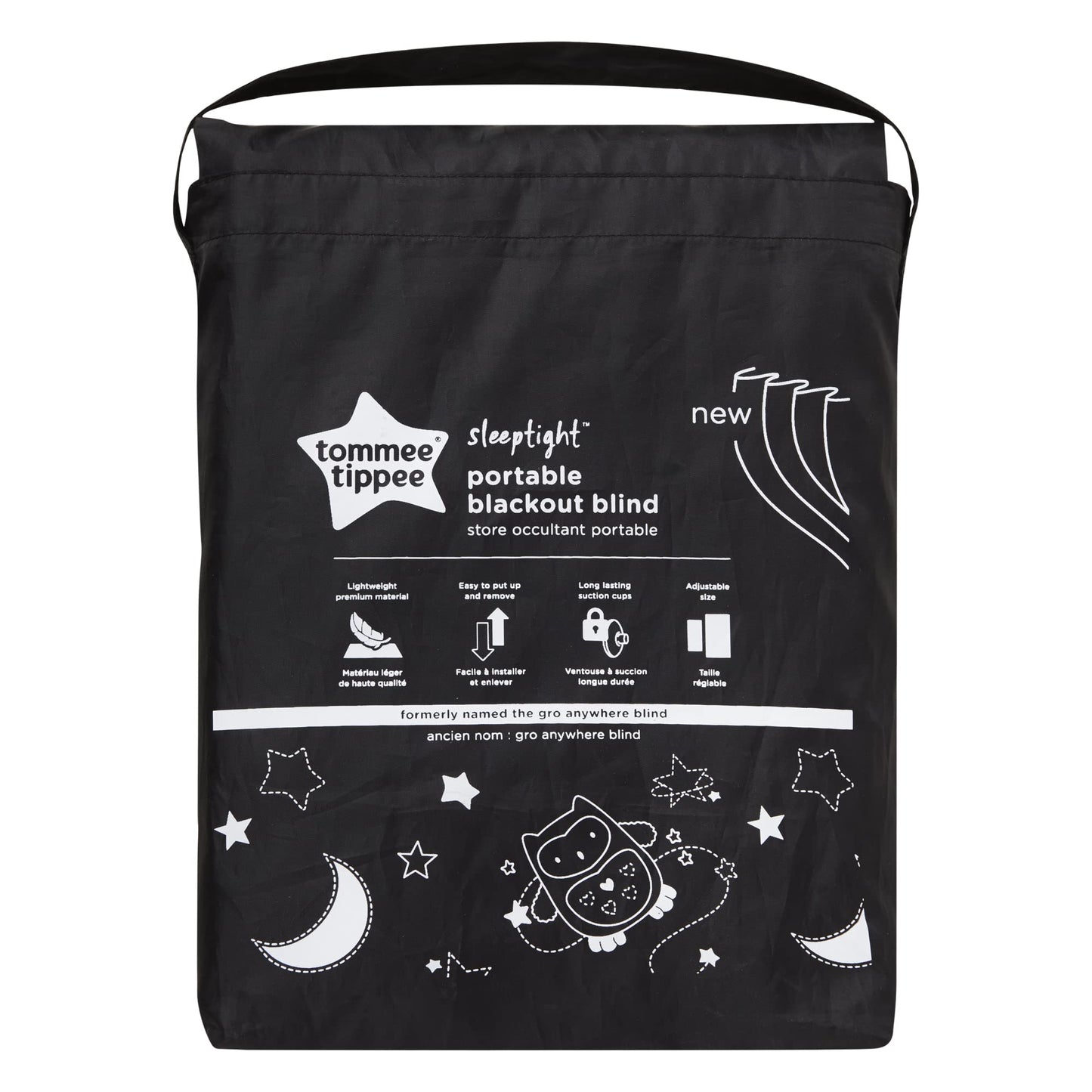 Tommee Tippee Sleeptime Portable Blackout Blind with Suction Cups, Adjustable and Lightweight, Large, 130 x 198cm