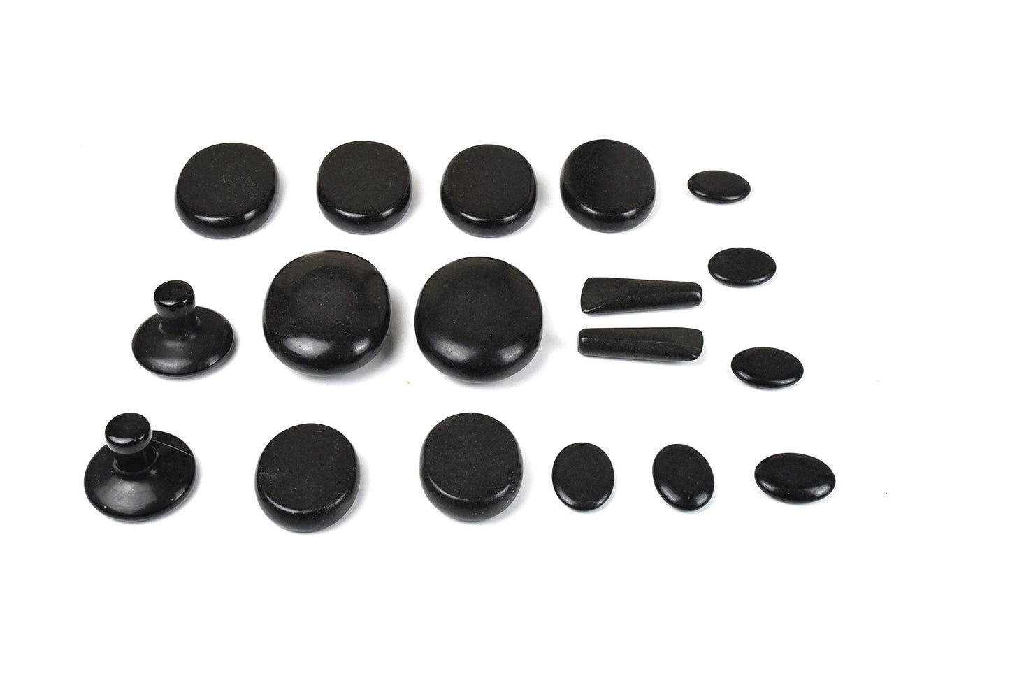 QYLHH 18 Hot Massage Stones Set Natural Basalt Warm Rocks Kit for Home Spa Massager