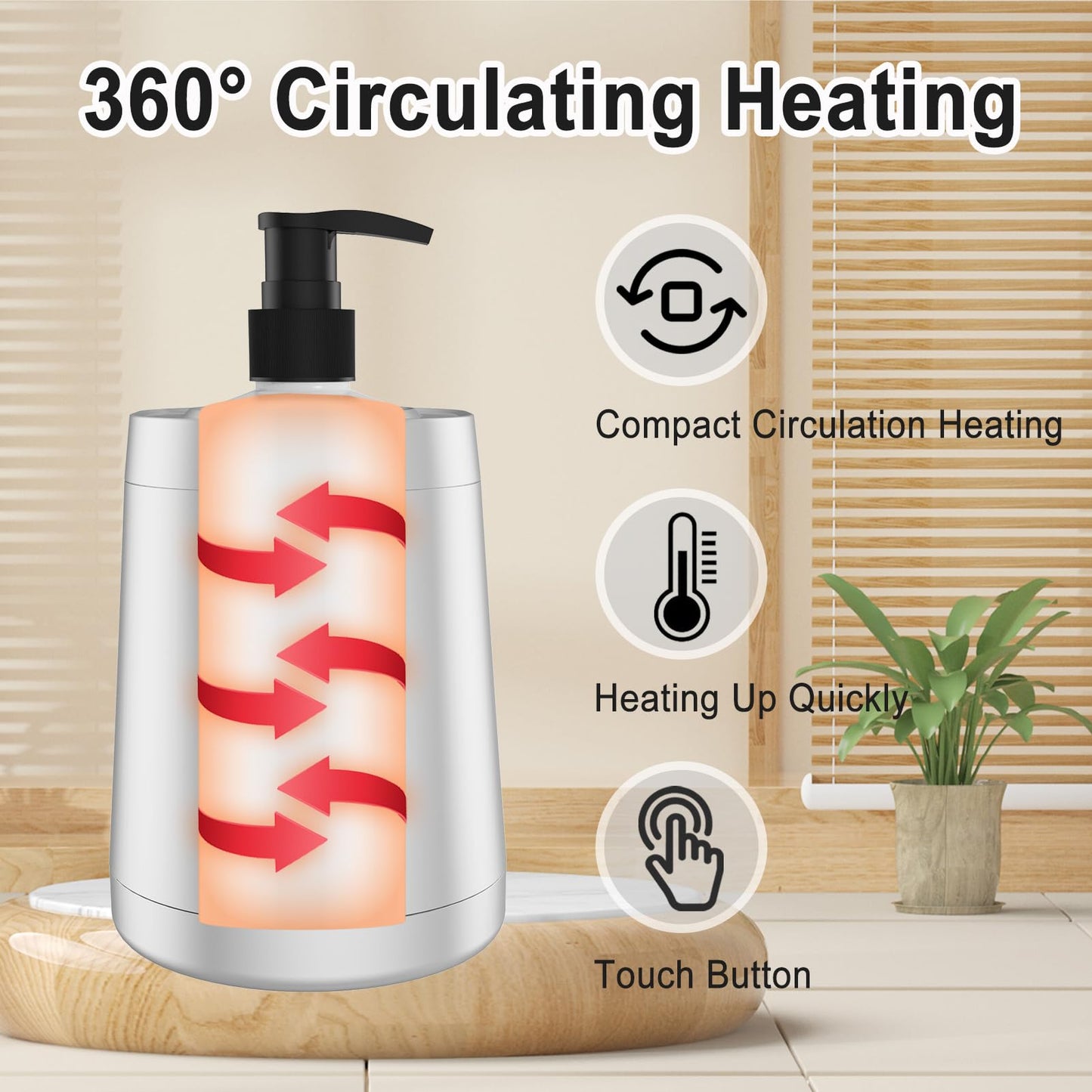 JOJOCOSMO Professional Massage Oil Warmer with 2 Oil Lotion, 250ml Digital Massage Oil Heater, Lotion Warmer Dispenser, Automatic Heated Lotion Massage for SPA, Salon, Home Massage (silver)