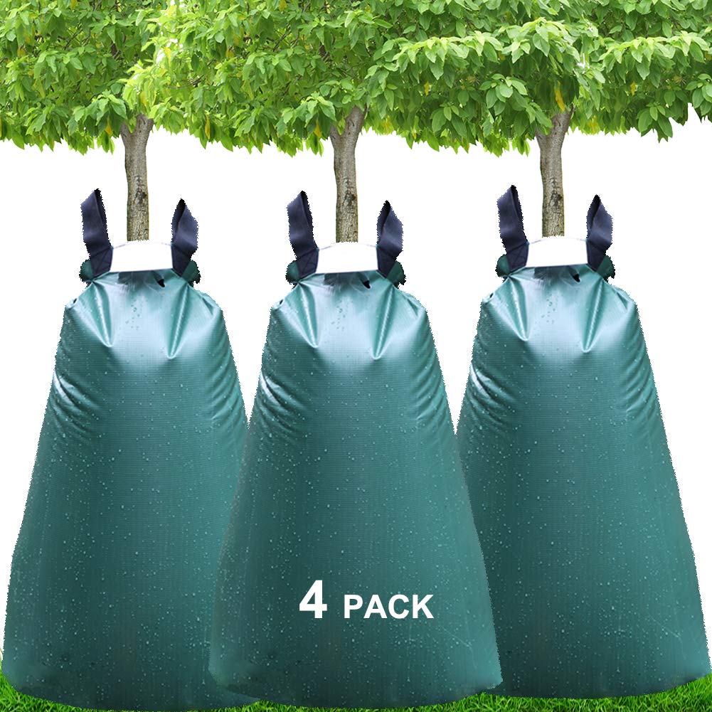Tree Watering Bag 20 Gallon Slow Release Watering Bag for Trees Tarpaulin PVC Drip Irrigation 4 Pack