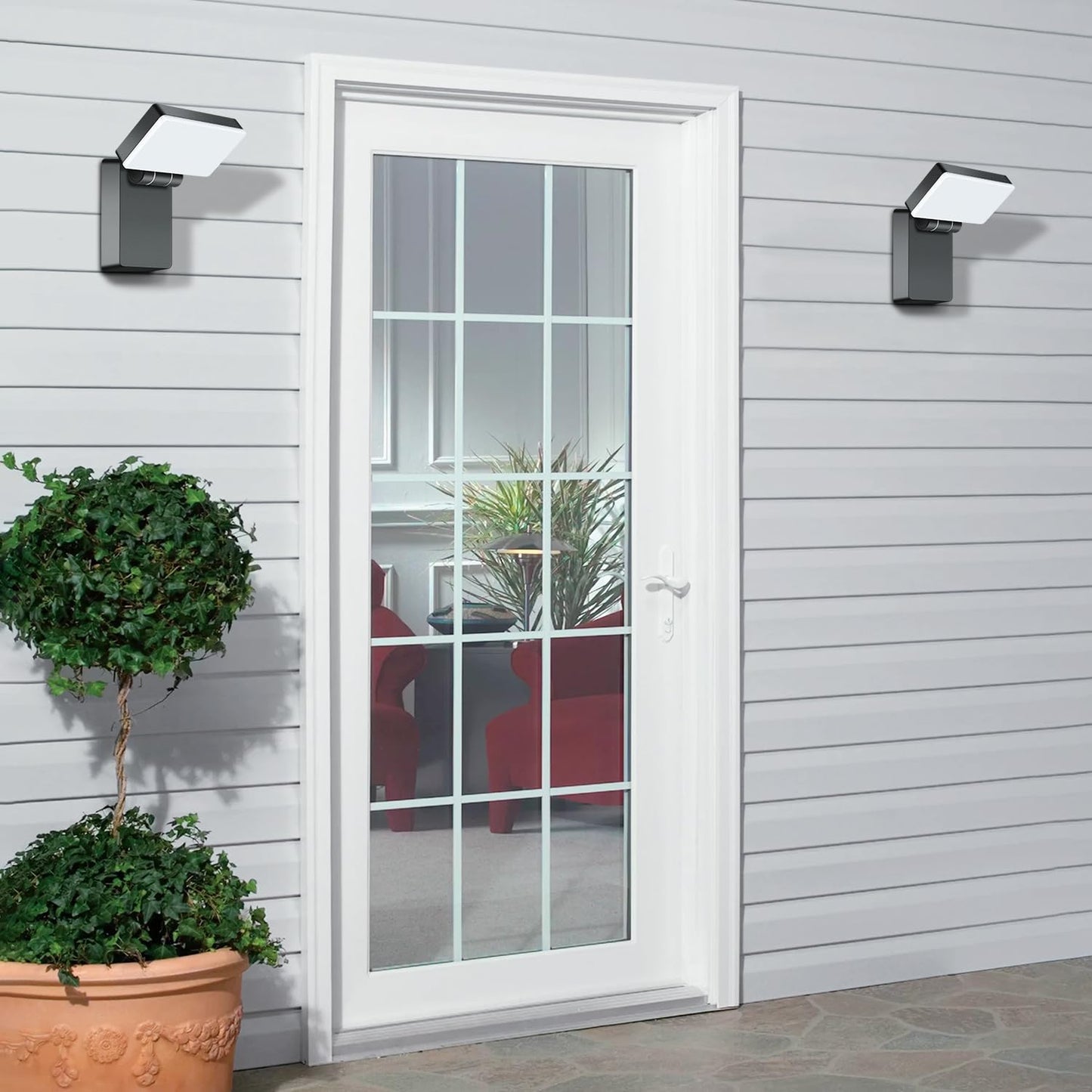 40W LED Wall Lights Outdoor Rotatable 360 Degree LED Wall Pack 4000LM 5000K Security Flood Light Switch Control Waterproof IP65 for Garage Yard Barn Porch
